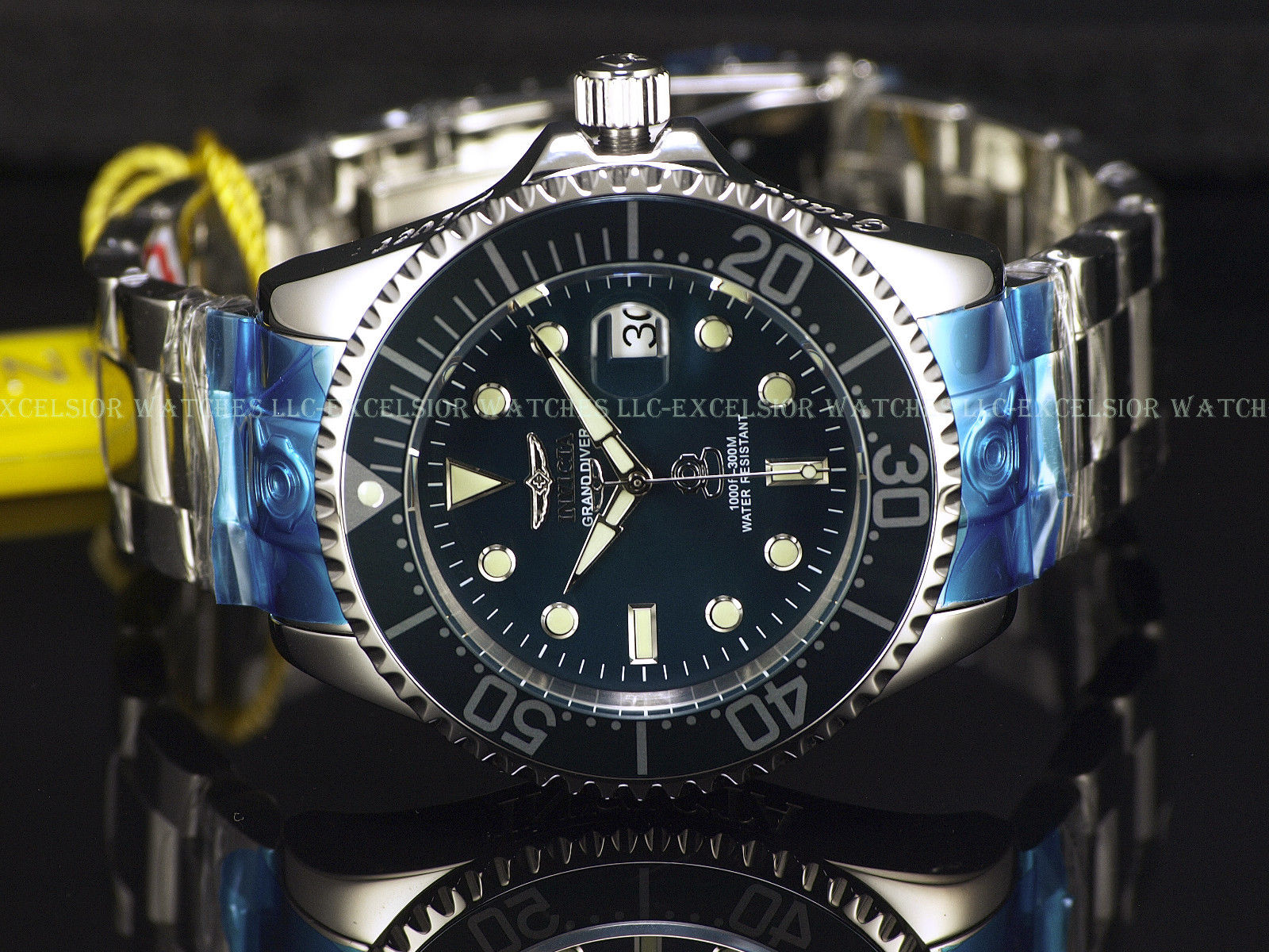 Invicta Men's GRAND DIVER 47mm Blue DIal Stainless Steel AUTOMATIC Watch