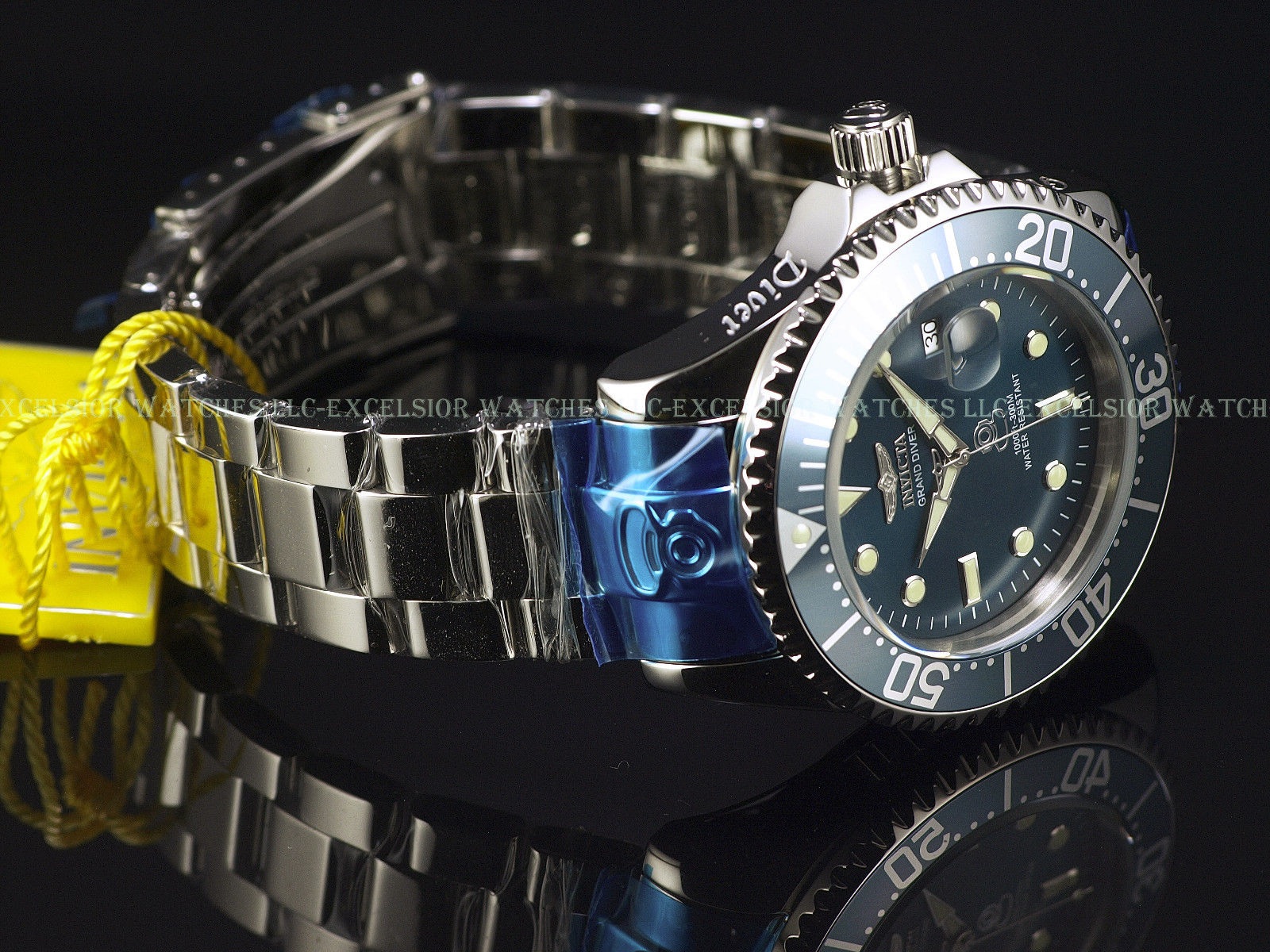 Invicta Men's GRAND DIVER 47mm Blue DIal Stainless Steel AUTOMATIC Watch