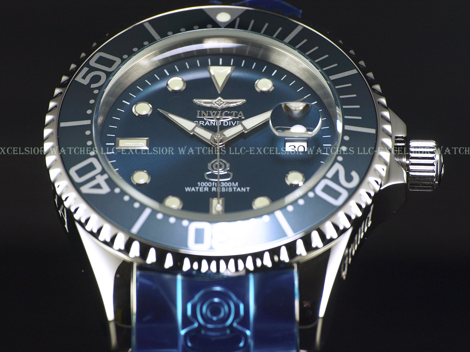 Invicta Men's GRAND DIVER 47mm Blue DIal Stainless Steel AUTOMATIC Watch