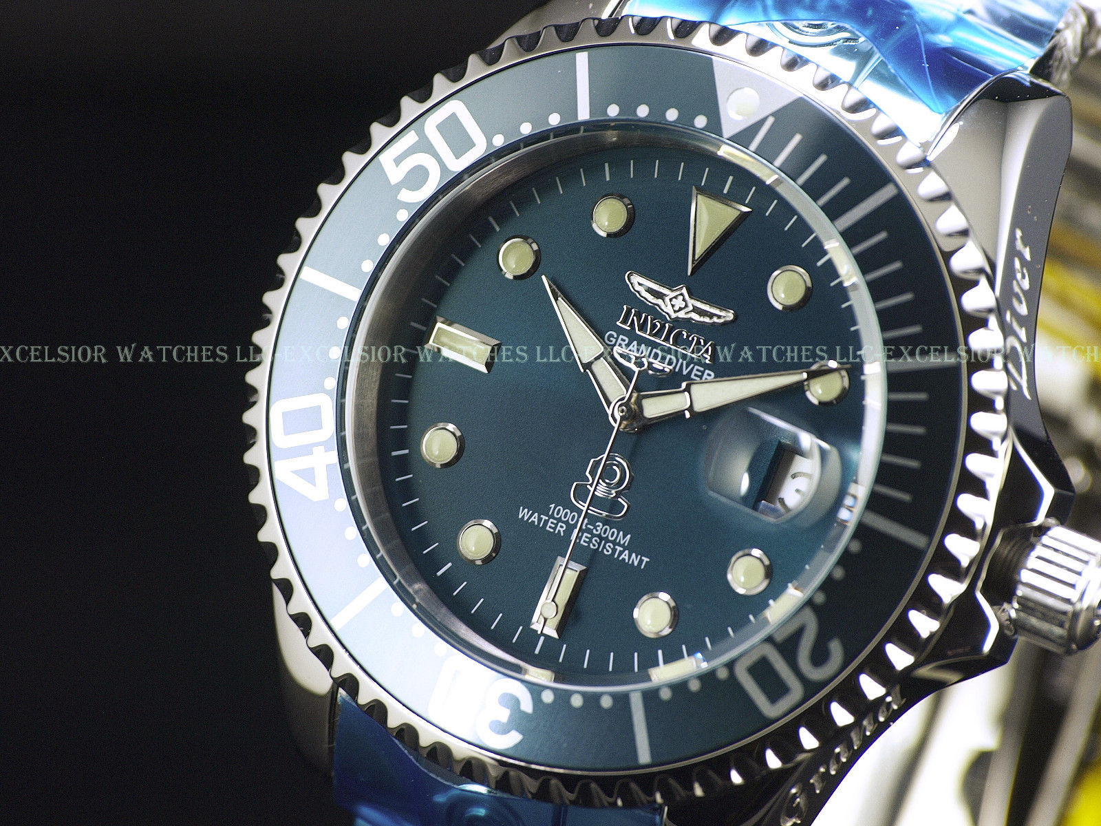 Invicta Men's GRAND DIVER 47mm Blue DIal Stainless Steel AUTOMATIC Watch