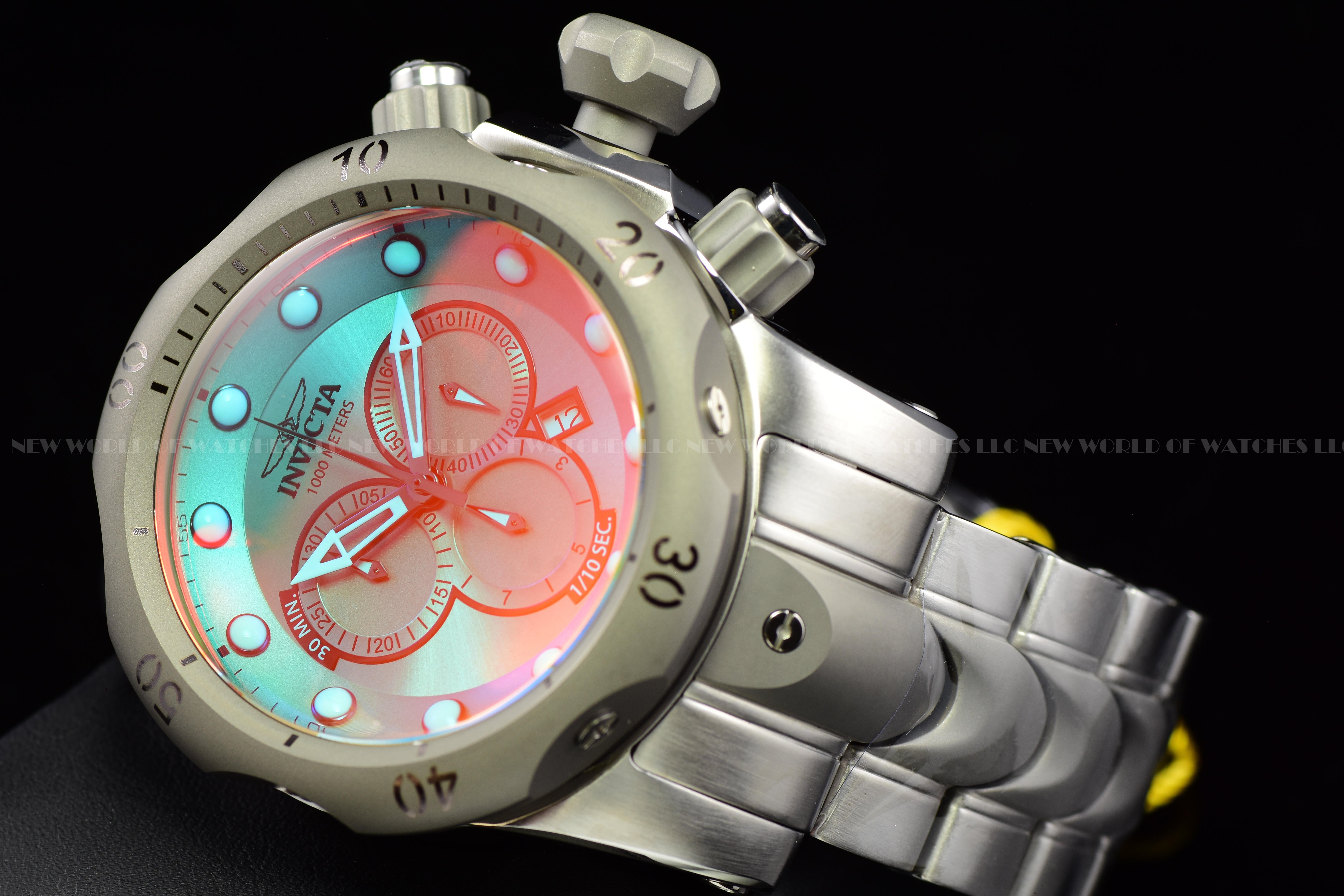 Invicta Men's Venom TINTED Chornograph Dial 54mm TITANIUM/STEEL Quartz Watch
