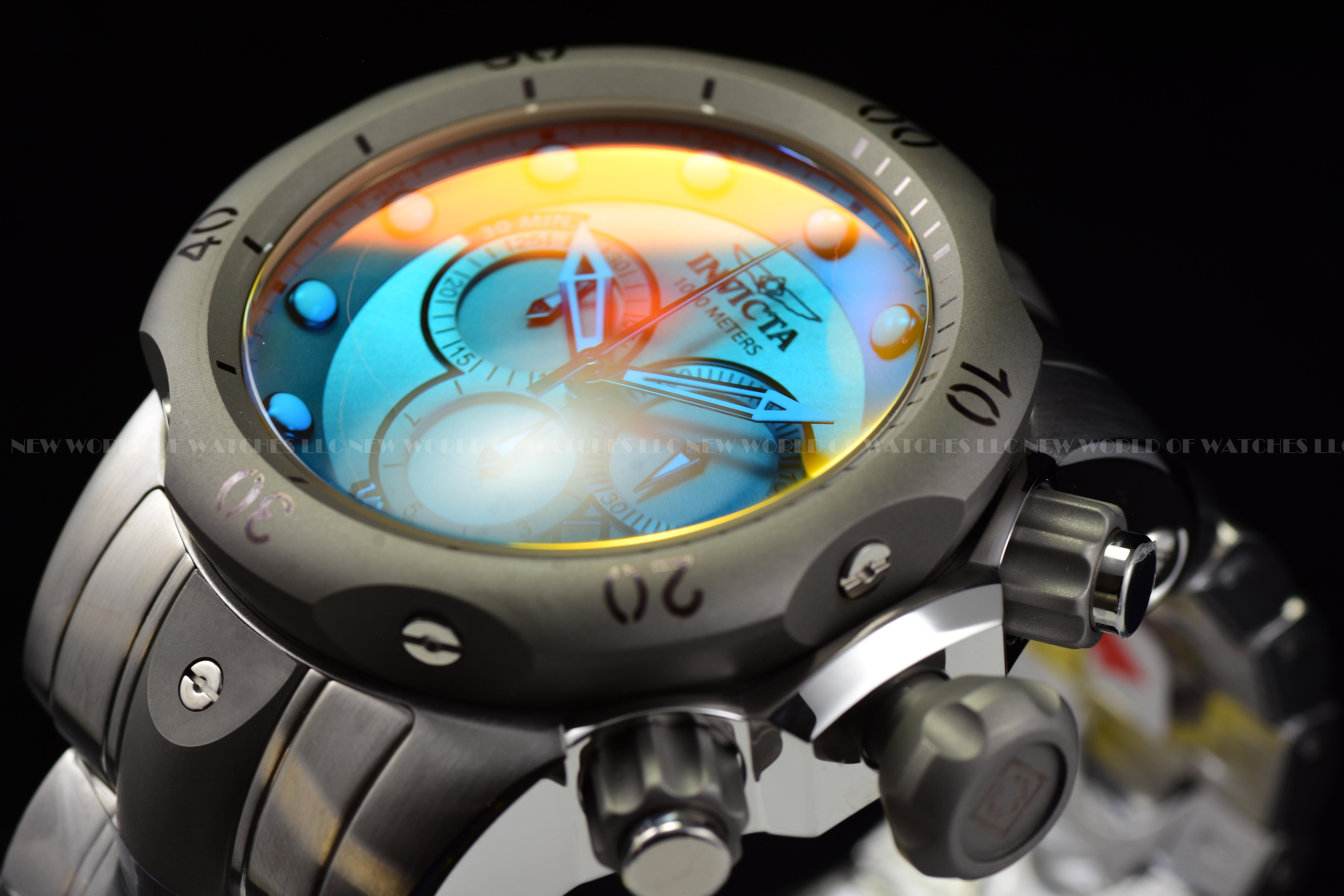 Invicta Men's Venom TINTED Chornograph Dial 54mm TITANIUM/STEEL Quartz Watch
