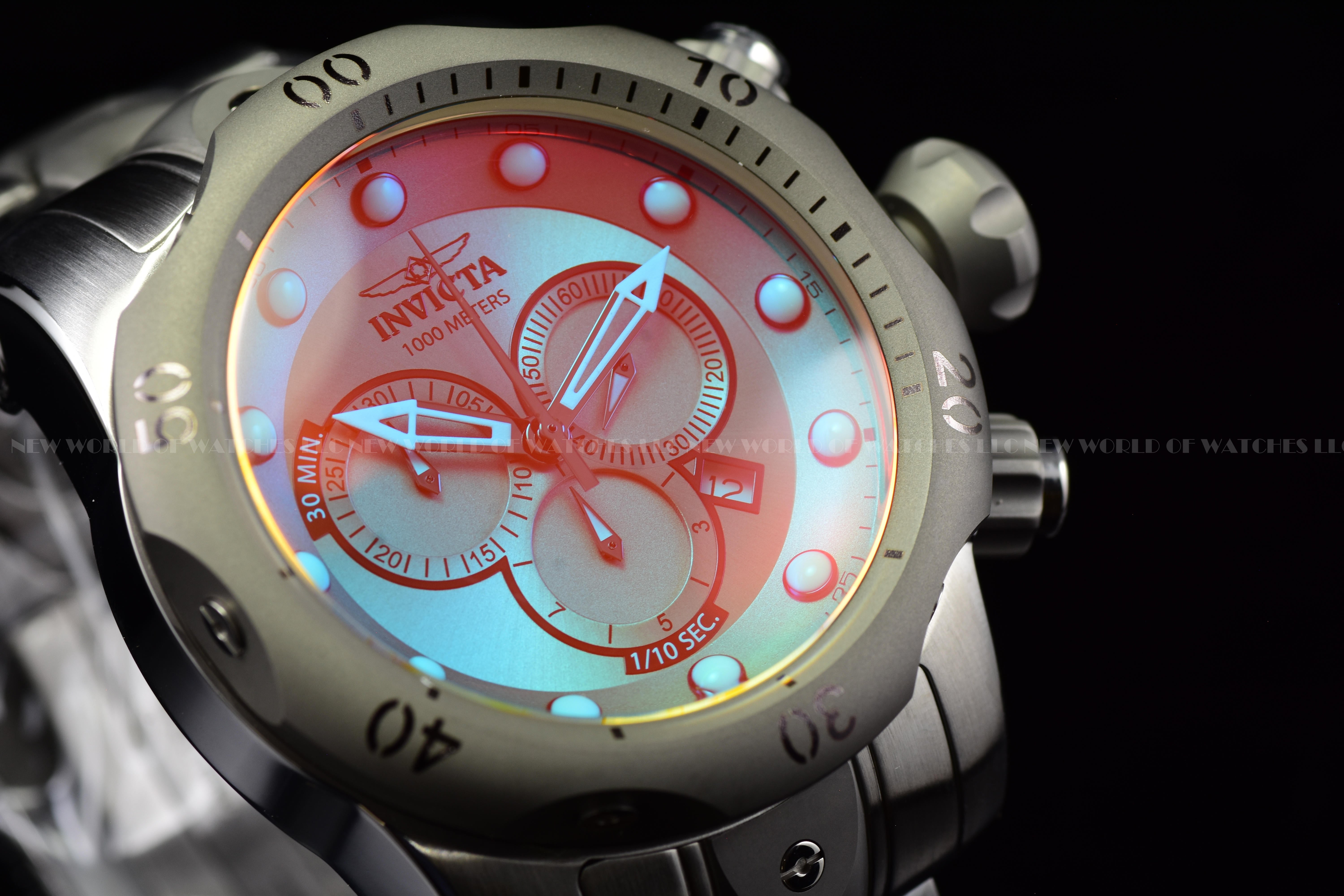 Invicta Men's Venom TINTED Chornograph Dial 54mm TITANIUM/STEEL Quartz Watch