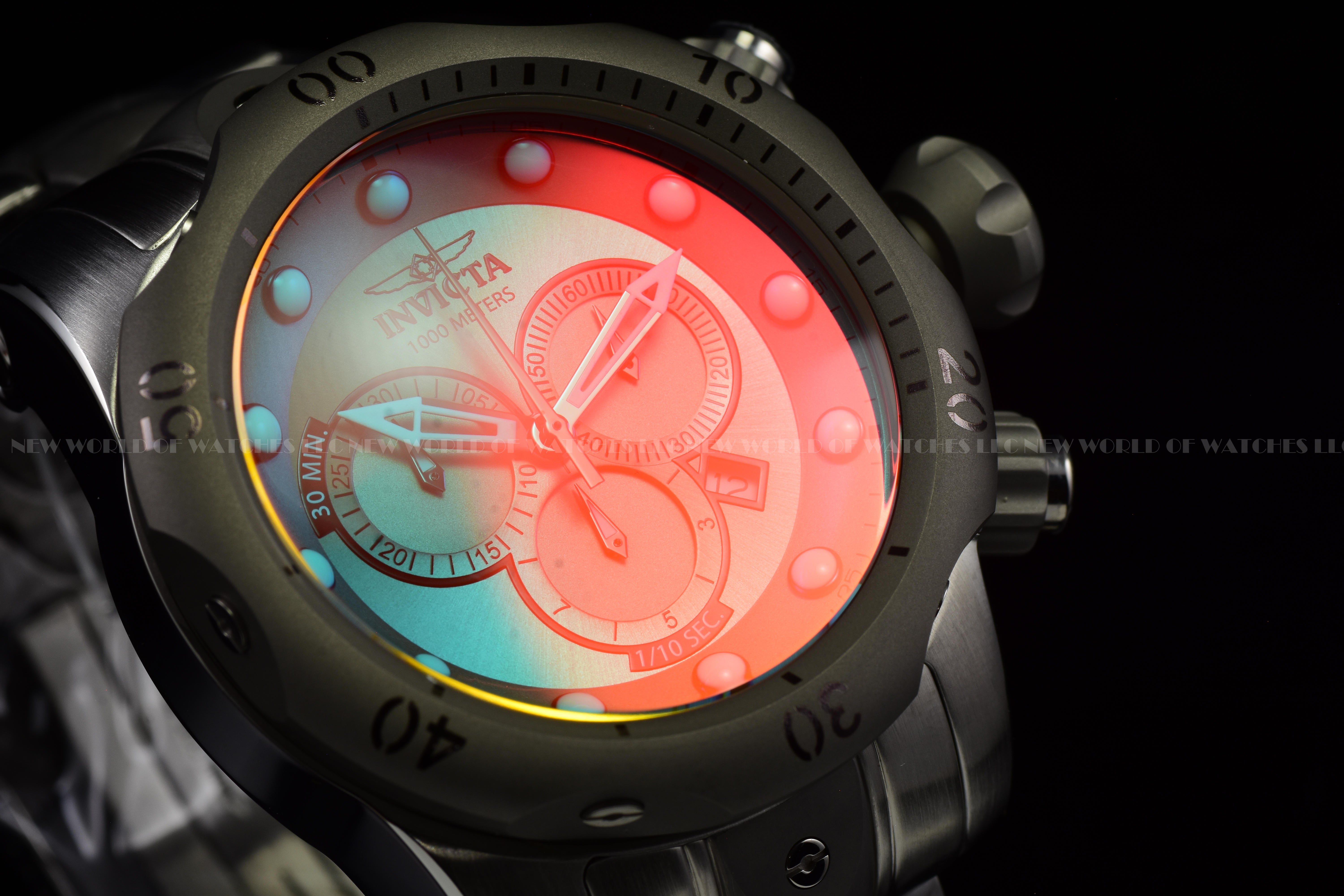 Invicta Men's Venom TINTED Chornograph Dial 54mm TITANIUM/STEEL Quartz Watch