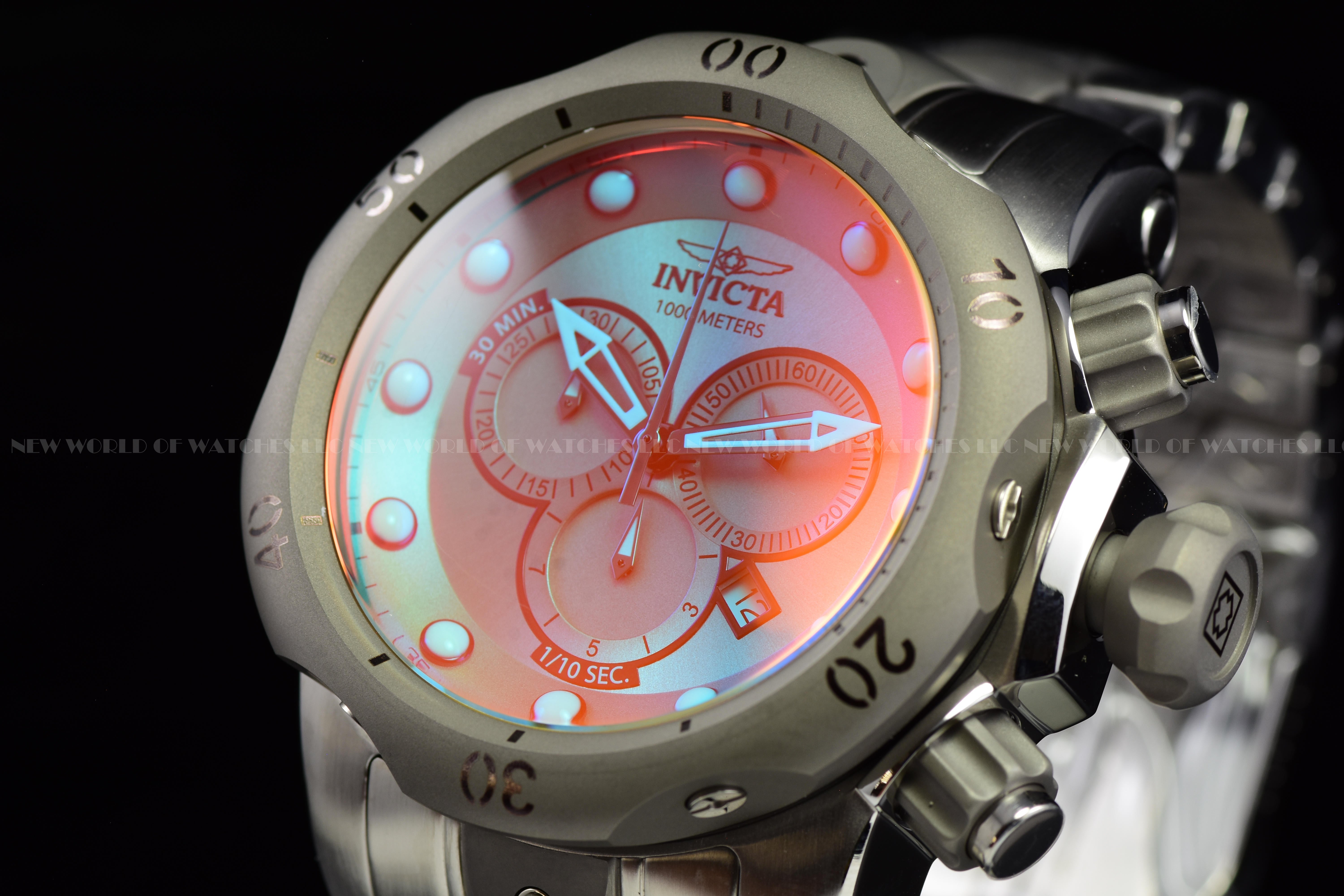 Invicta Men's Venom TINTED Chornograph Dial 54mm TITANIUM/STEEL Quartz Watch