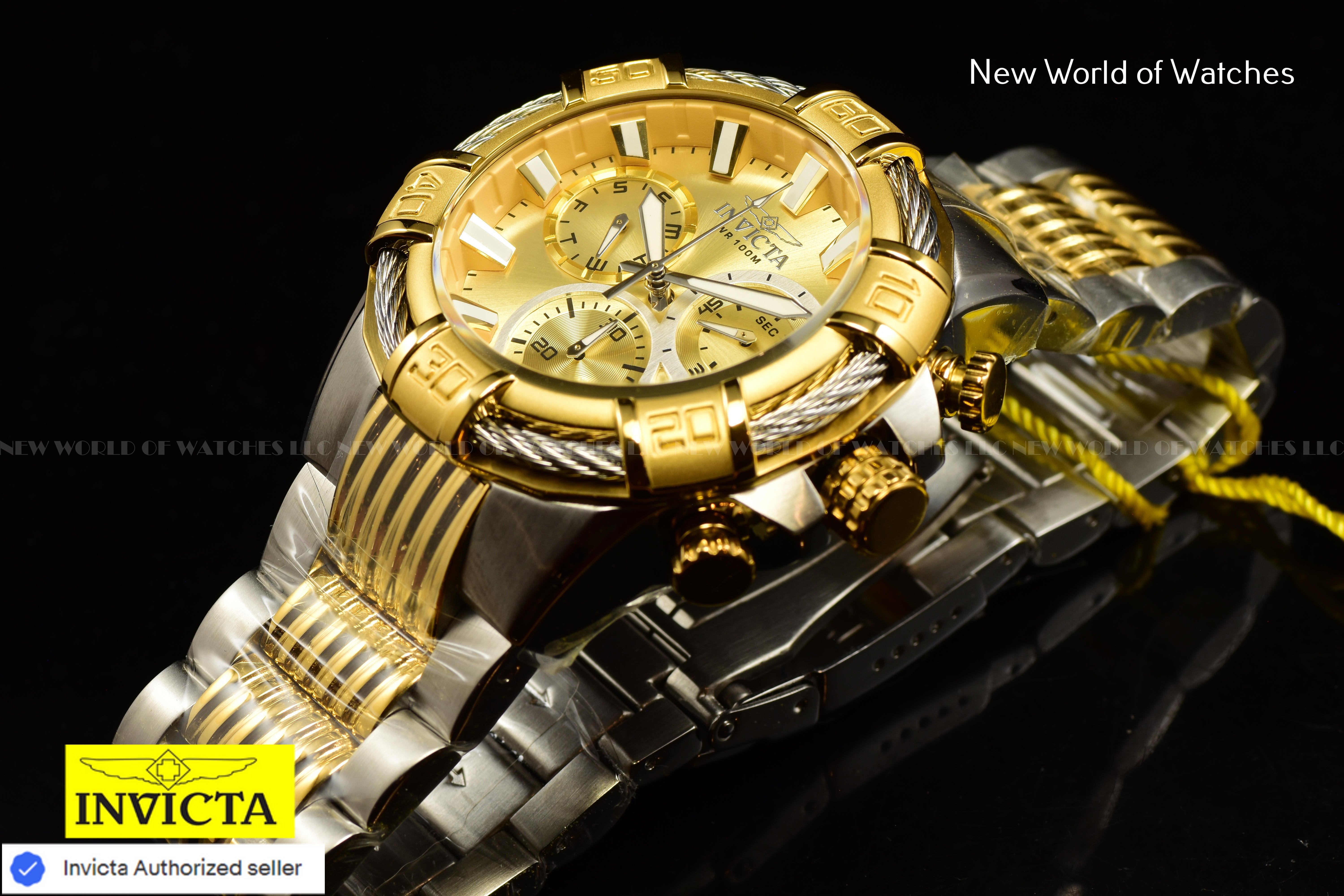 Invicta Bolt 51mm Two Tone Chronograph Stainless Steel Swiss Men's Watch