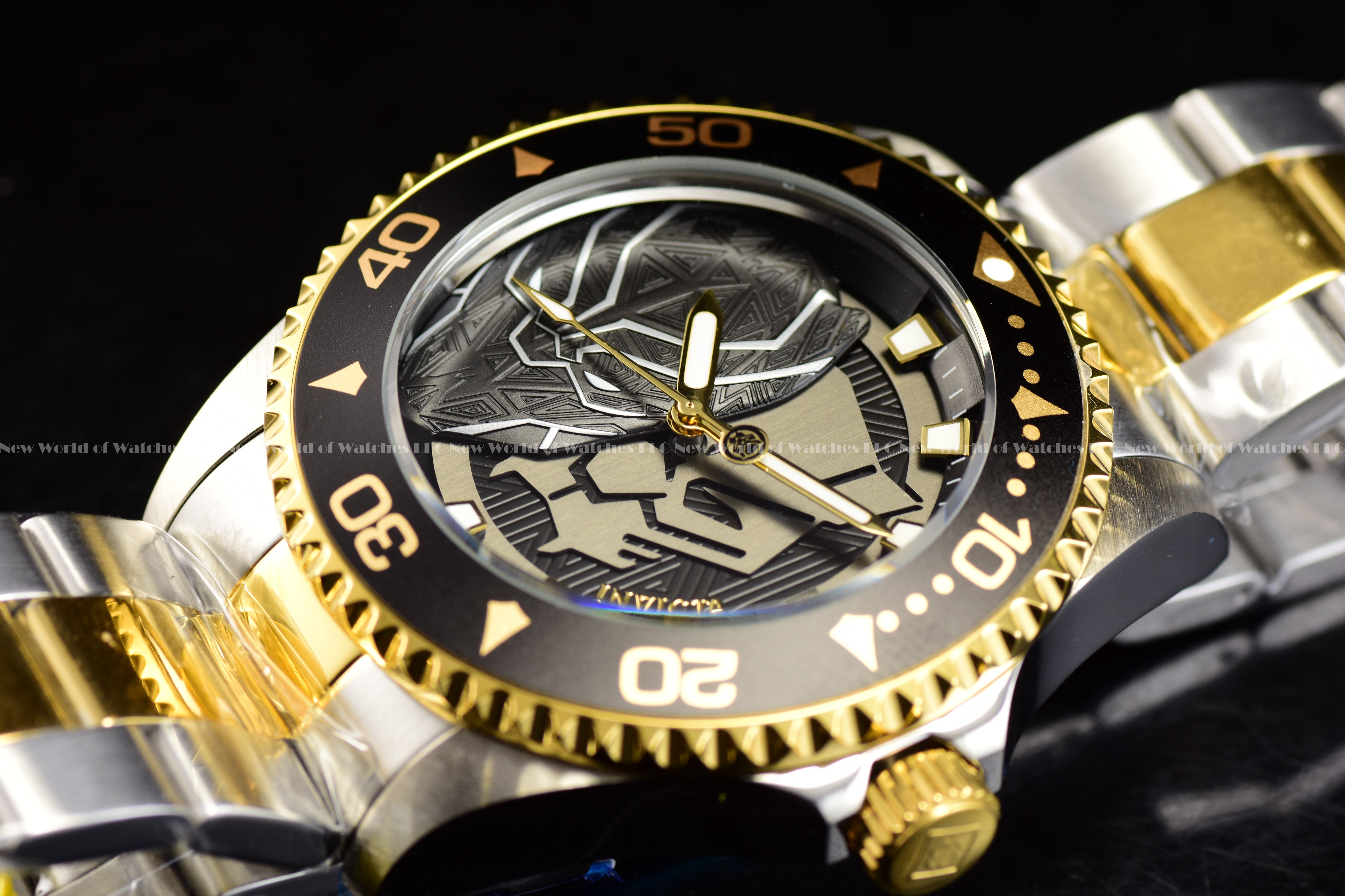Invicta Marvel Black Panther Men's 44mm Limited Edition Two Tone Watch 29687