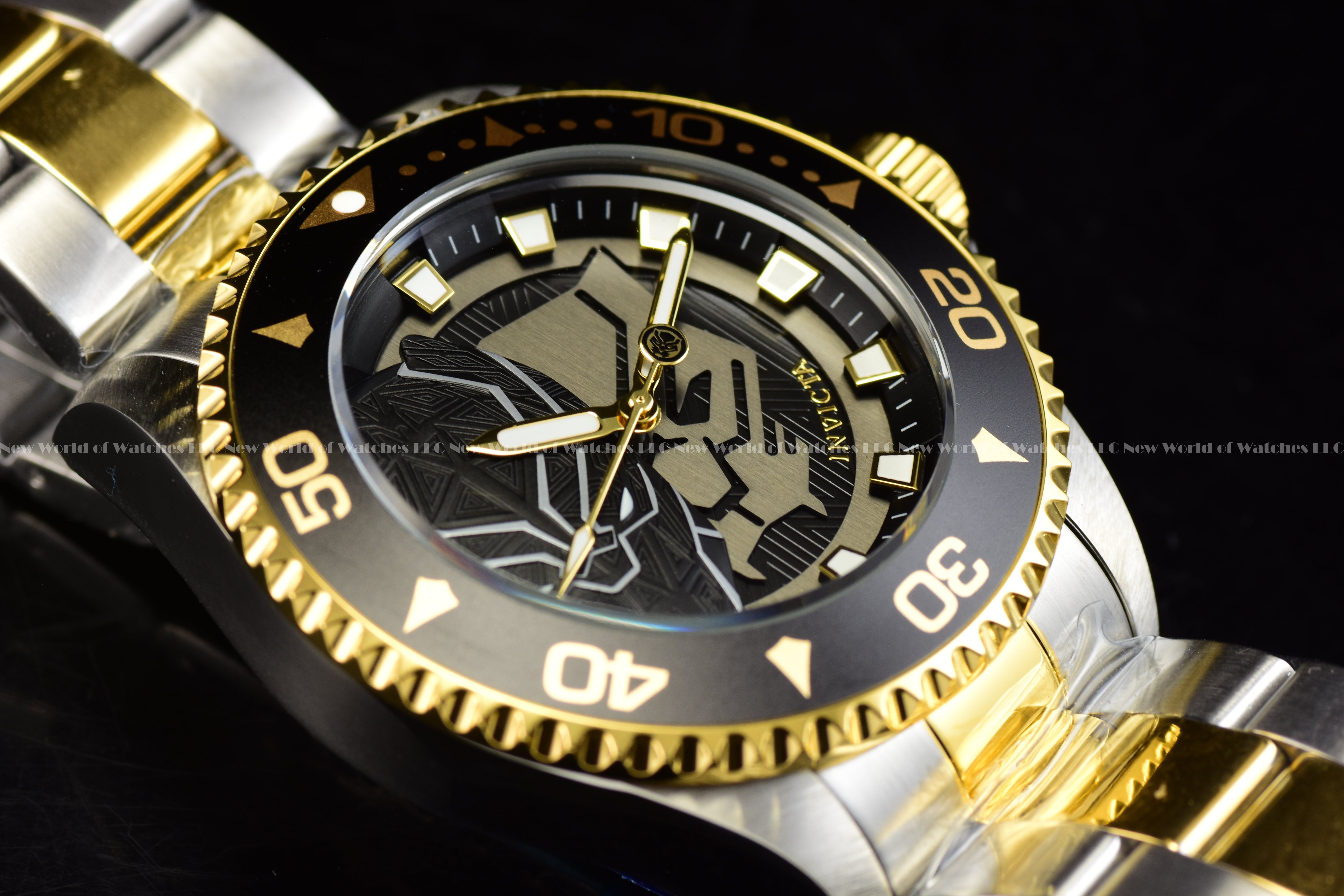Invicta Marvel Black Panther Men's 44mm Limited Edition Two Tone Watch 29687