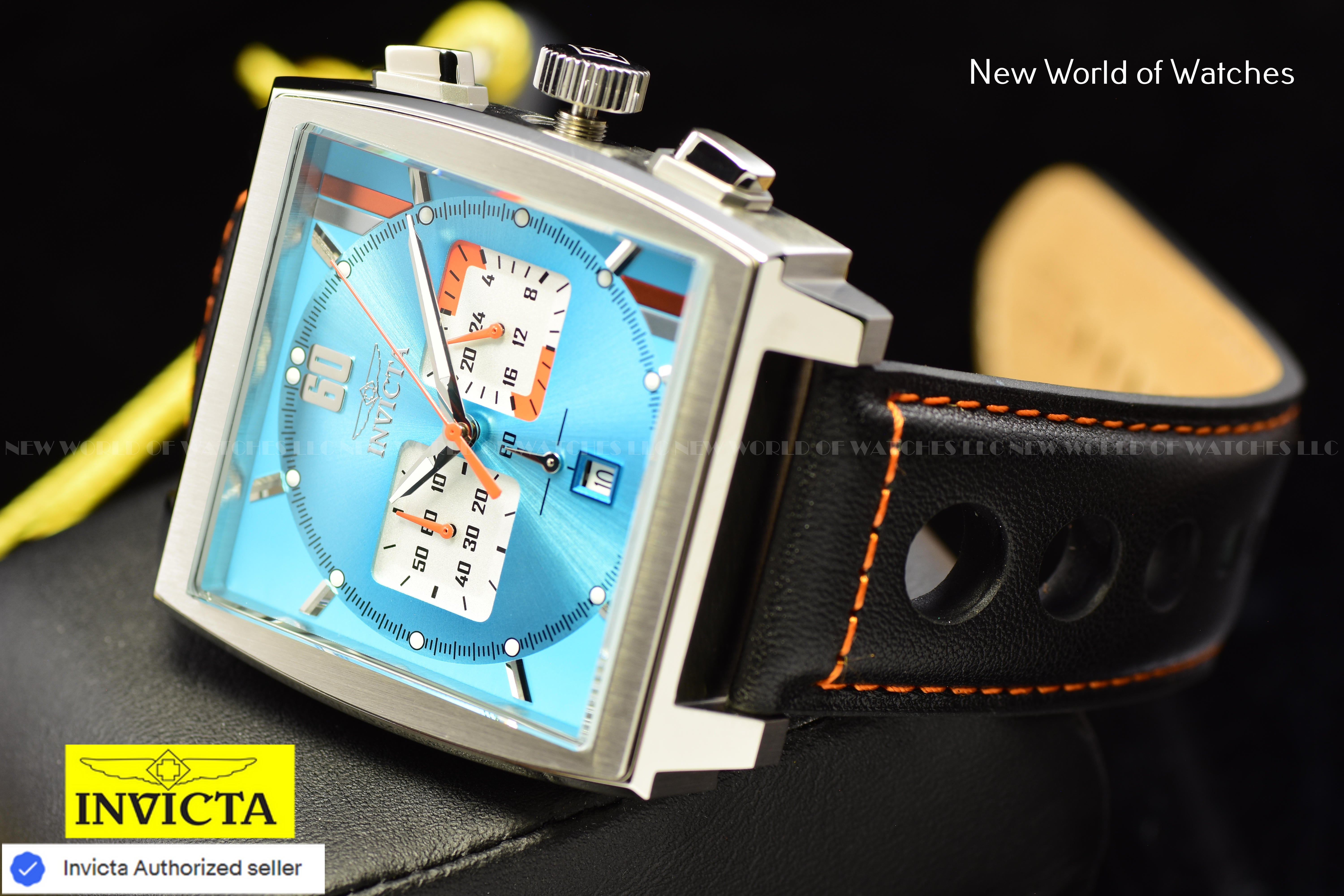 NEW Invicta Men's S1 Rally 45mm Chronograph TURQUOISE DIAL Stainless Steel Watch