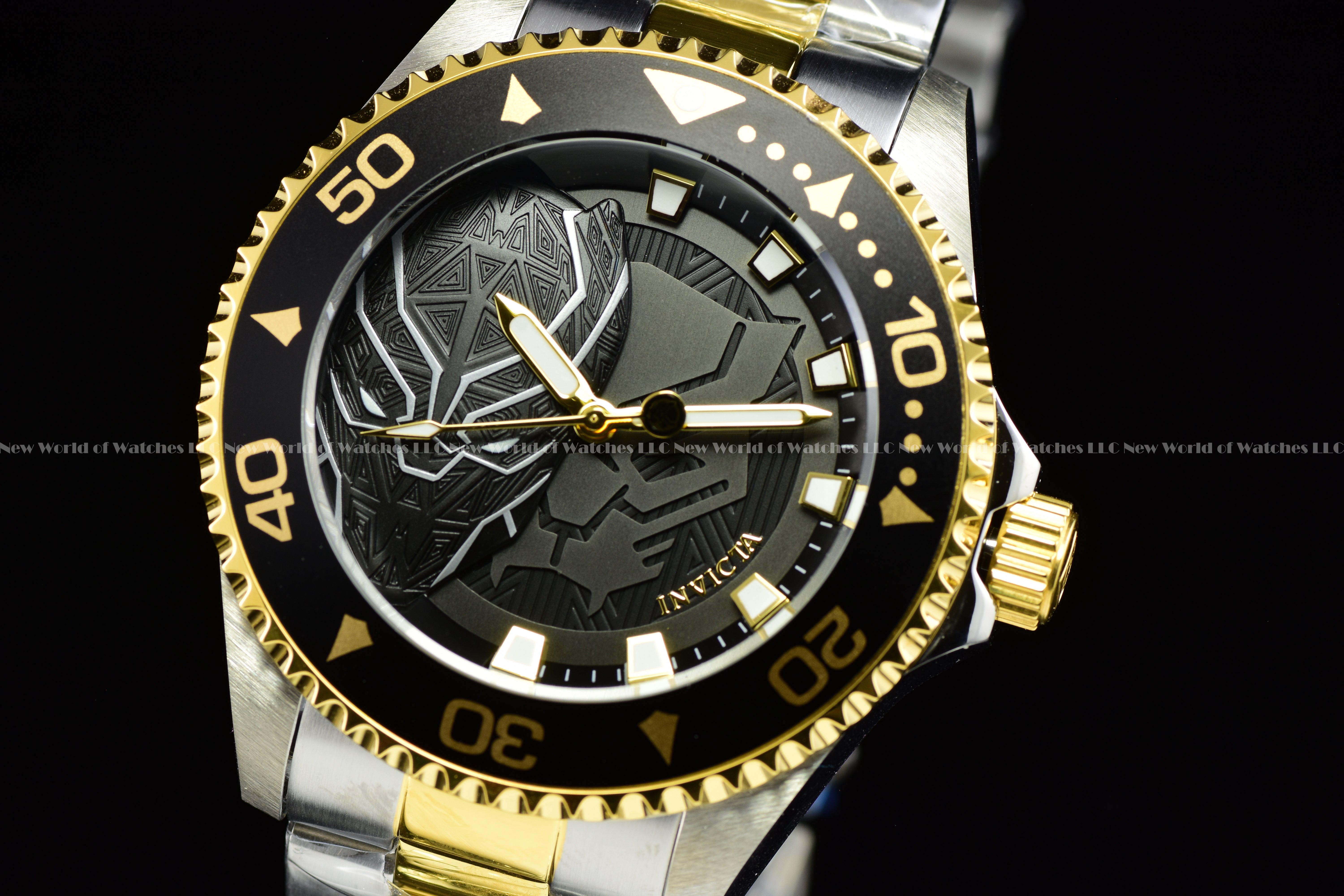 Invicta Marvel Black Panther Men's 44mm Limited Edition Two Tone Watch 29687
