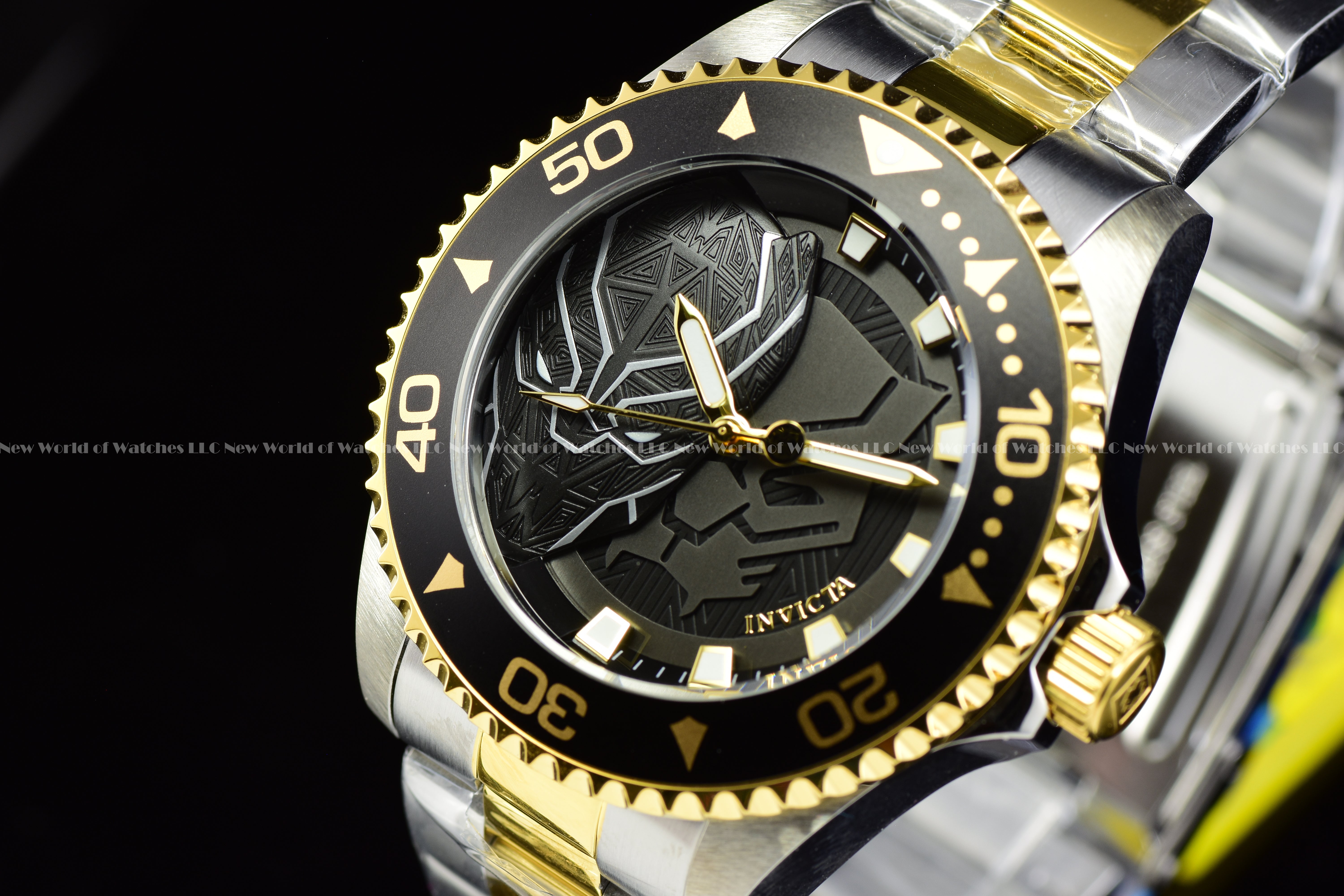 Invicta Marvel Black Panther Men's 44mm Limited Edition Two Tone Watch 29687