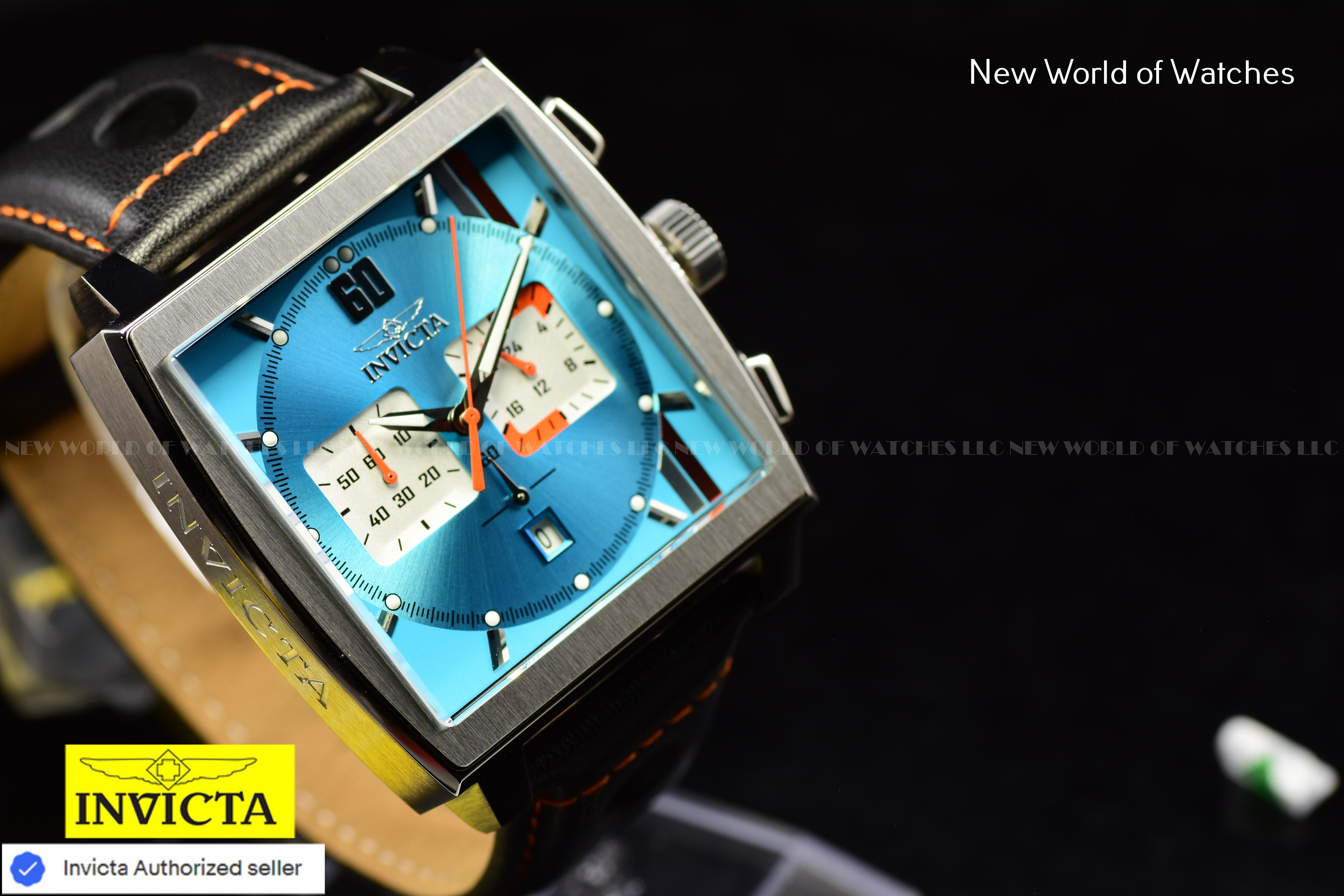 NEW Invicta Men's S1 Rally 45mm Chronograph TURQUOISE DIAL Stainless Steel Watch