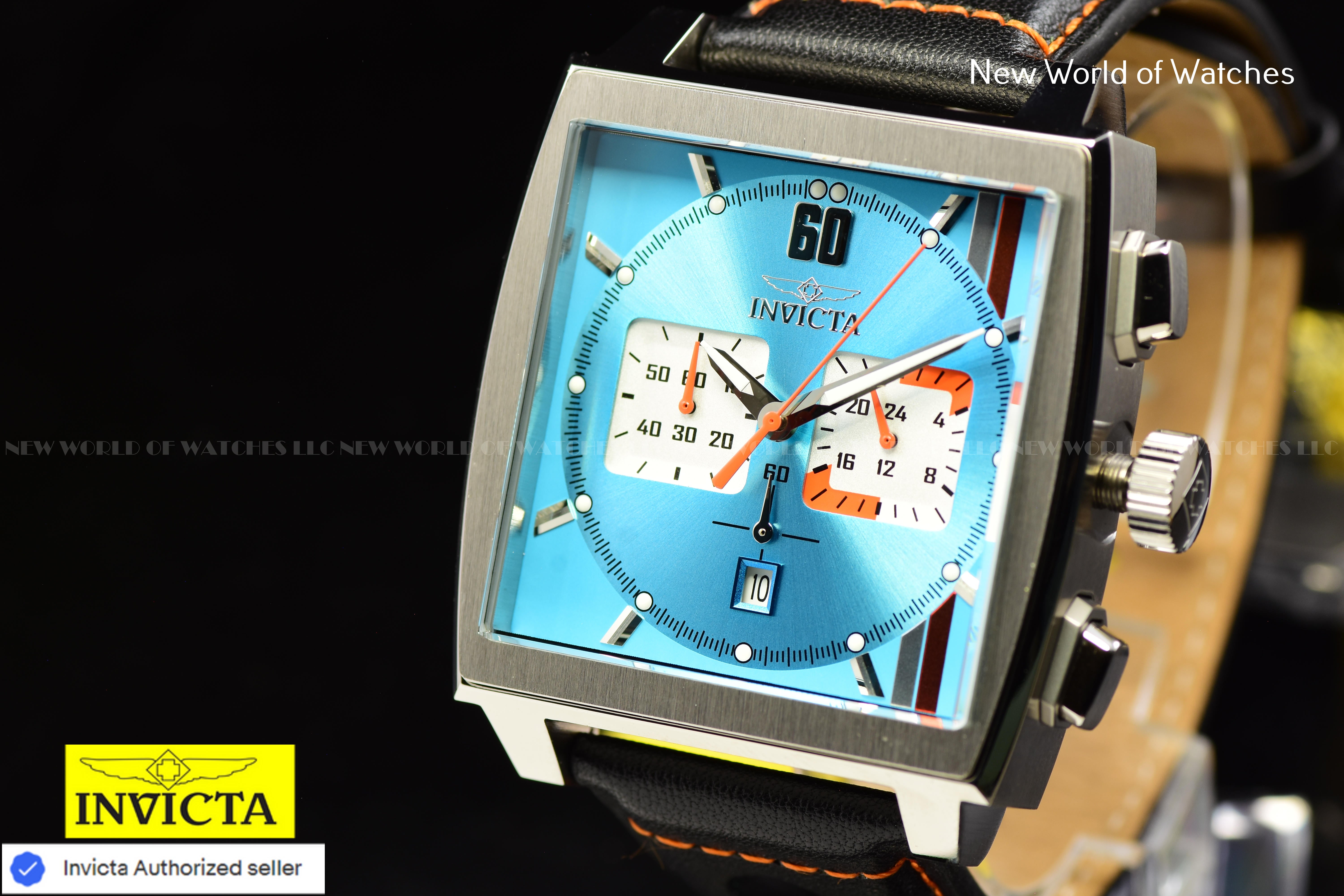 NEW Invicta Men's S1 Rally 45mm Chronograph TURQUOISE DIAL Stainless Steel Watch