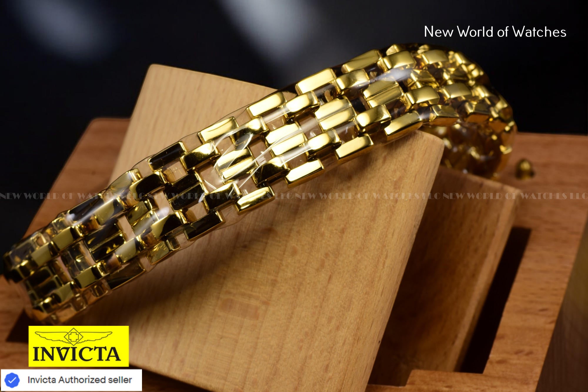 Invicta Authentic Elements Collection 225mm Gold-Tone Bracelet Men's 30339
