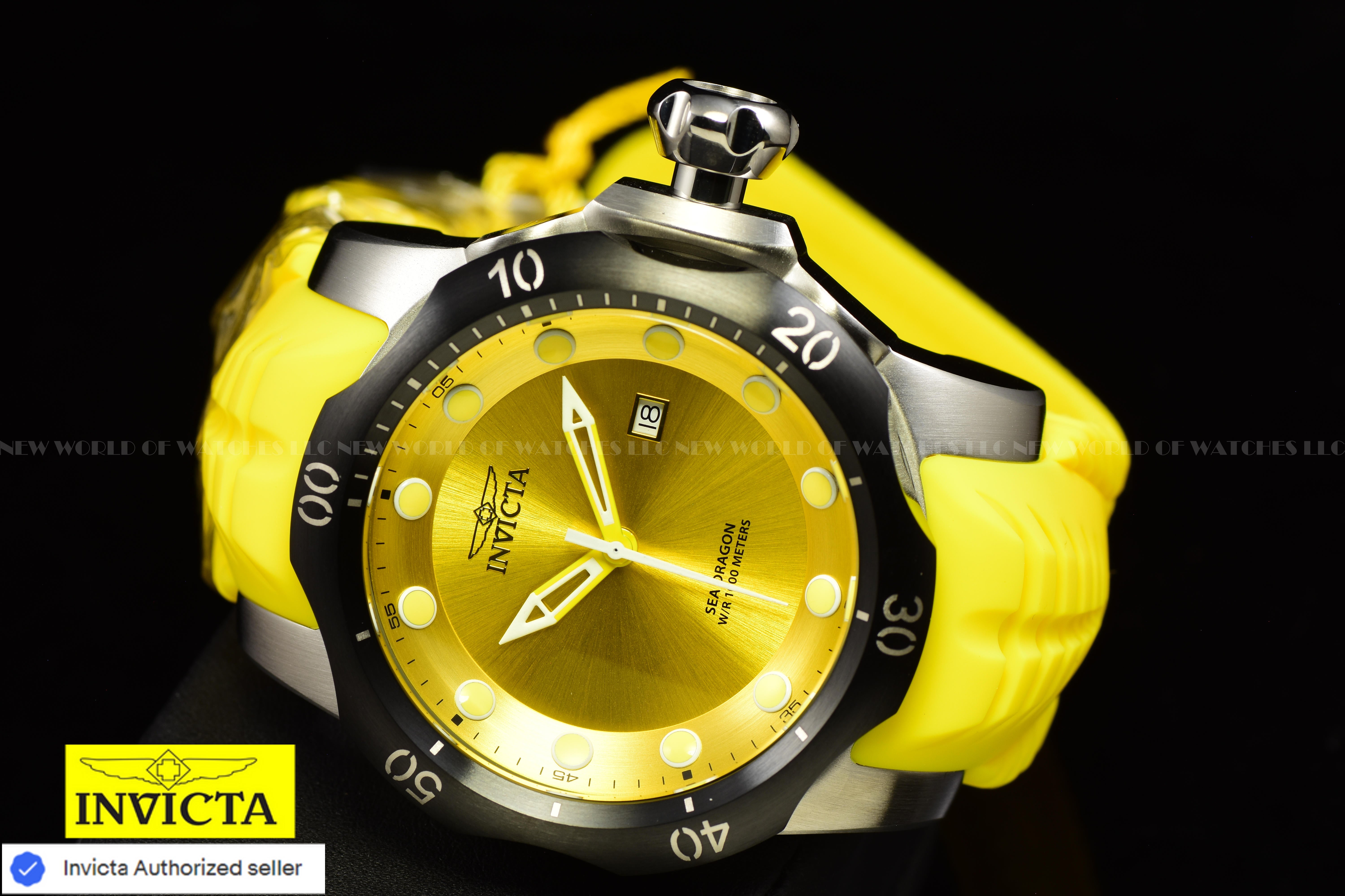 Invicta 45492 Venom Sea Dragon 53.7mm Dial Quartz Yellow Men's Watch
