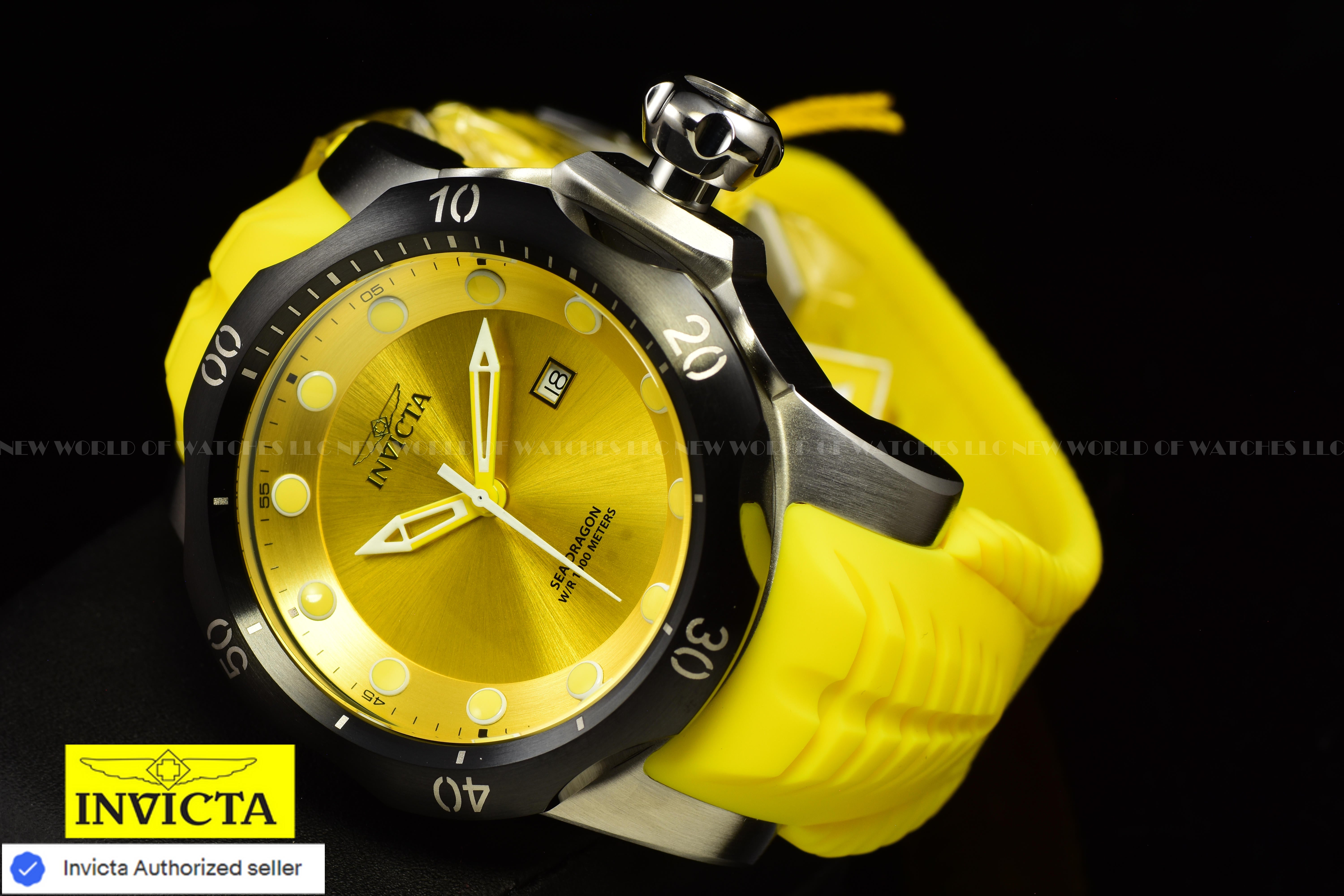 Invicta 45492 Venom Sea Dragon 53.7mm Dial Quartz Yellow Men's Watch