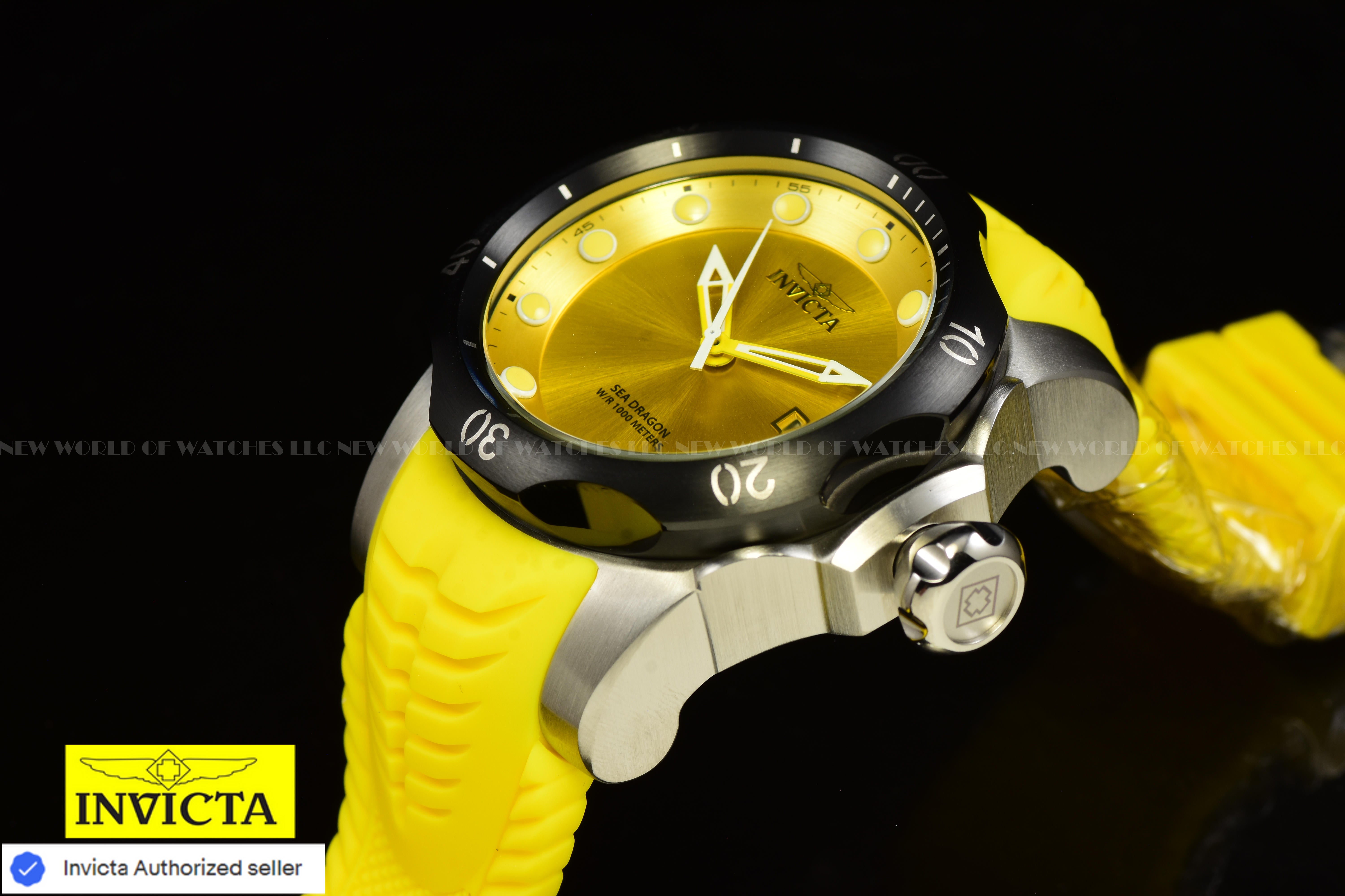 Invicta 45492 Venom Sea Dragon 53.7mm Dial Quartz Yellow Men's Watch