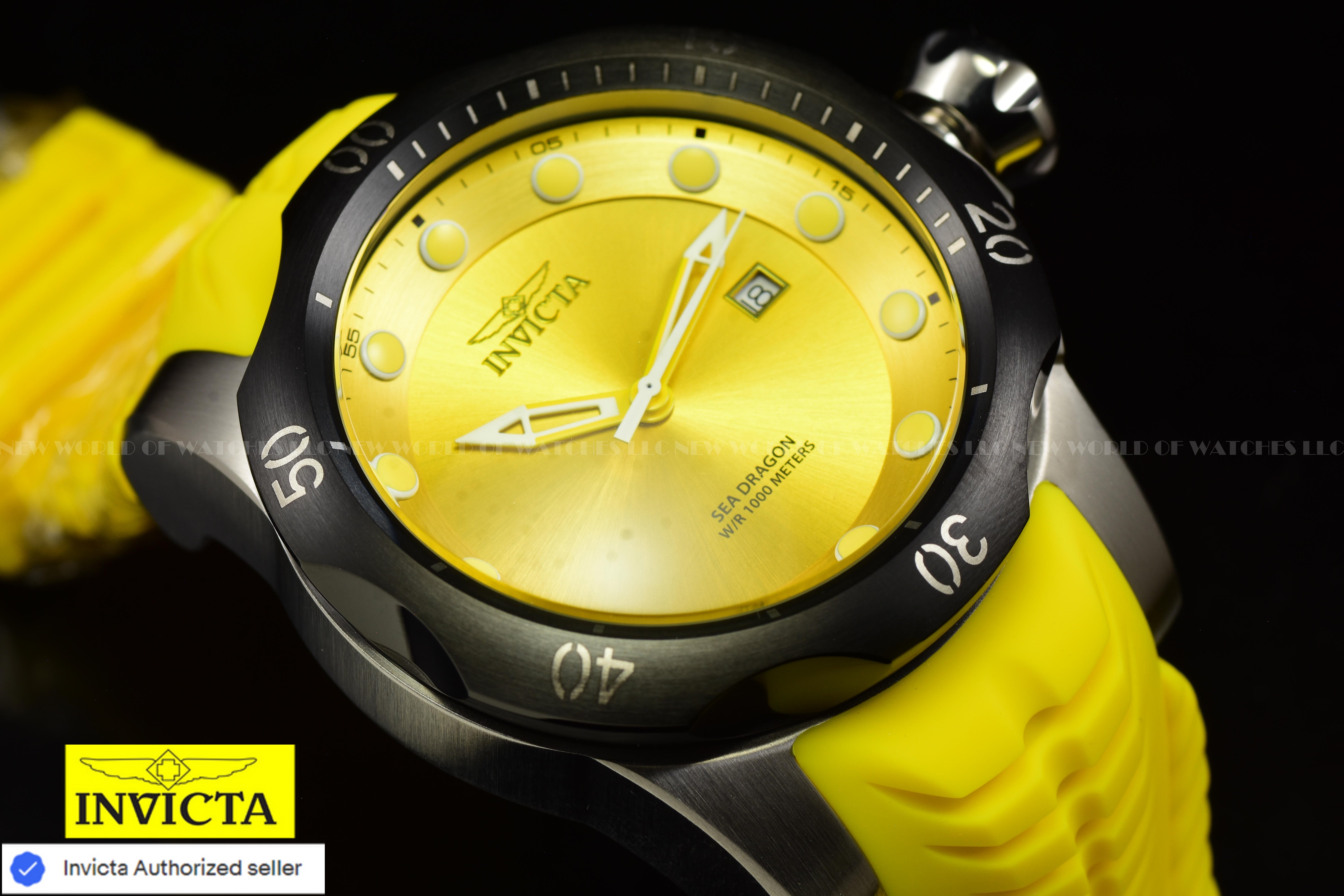 Invicta 45492 Venom Sea Dragon 53.7mm Dial Quartz Yellow Men's Watch