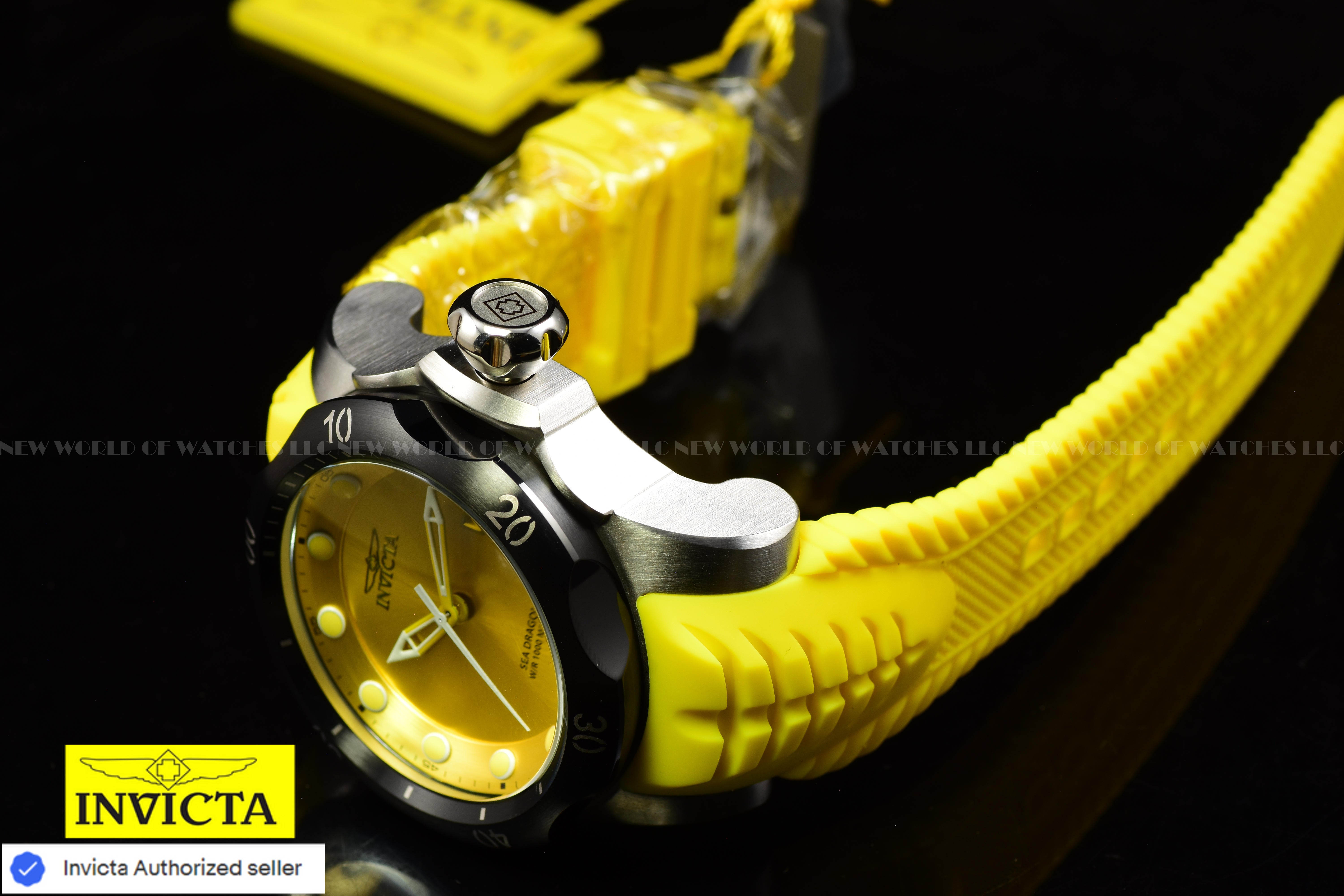 Invicta 45492 Venom Sea Dragon 53.7mm Dial Quartz Yellow Men's Watch