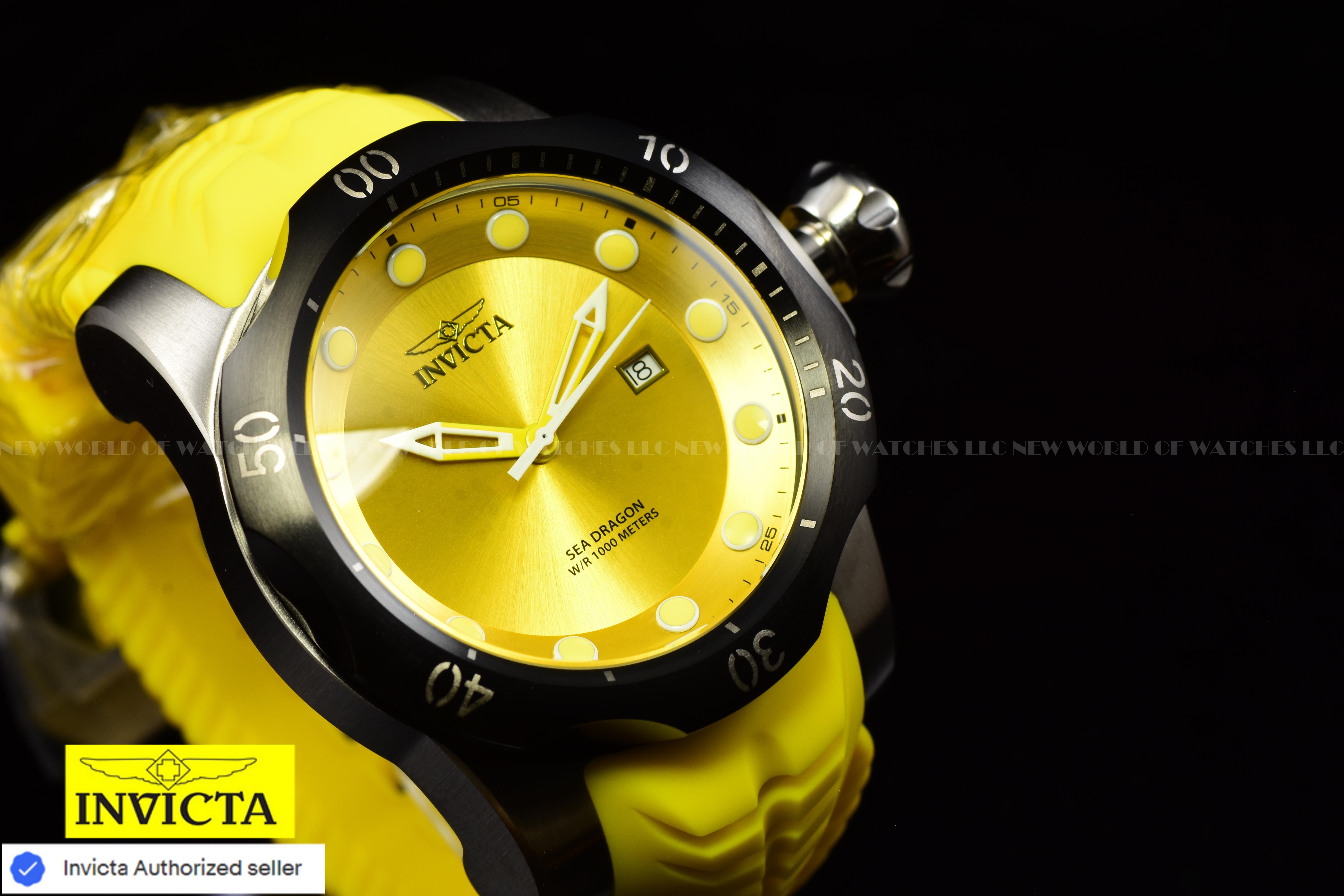 Invicta 45492 Venom Sea Dragon 53.7mm Dial Quartz Yellow Men's Watch