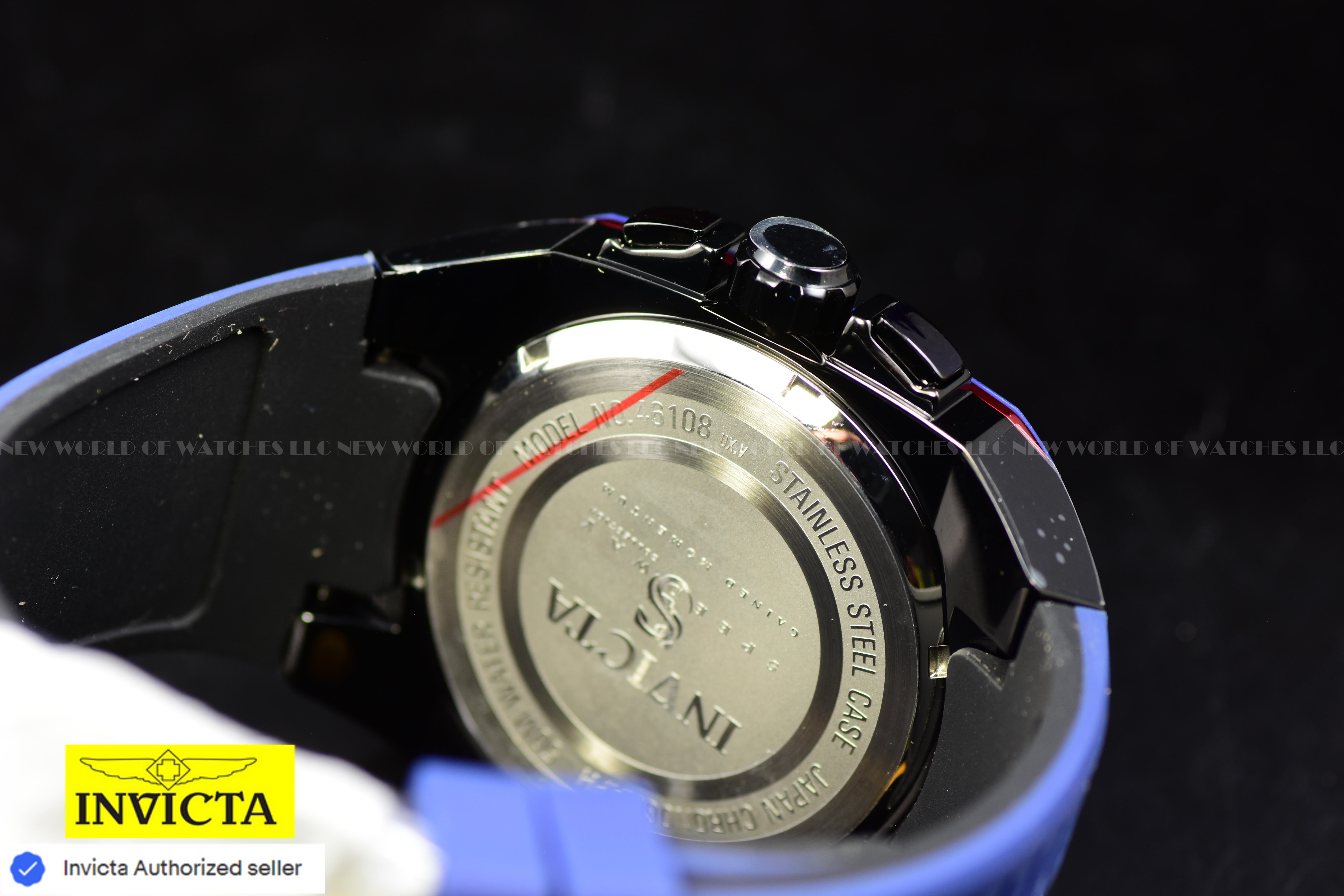 NEW Invicta Men's 46mm SPEEDWAY SUPERCHARGER Chrono BLUE DIAL Blue Tone SS Watch