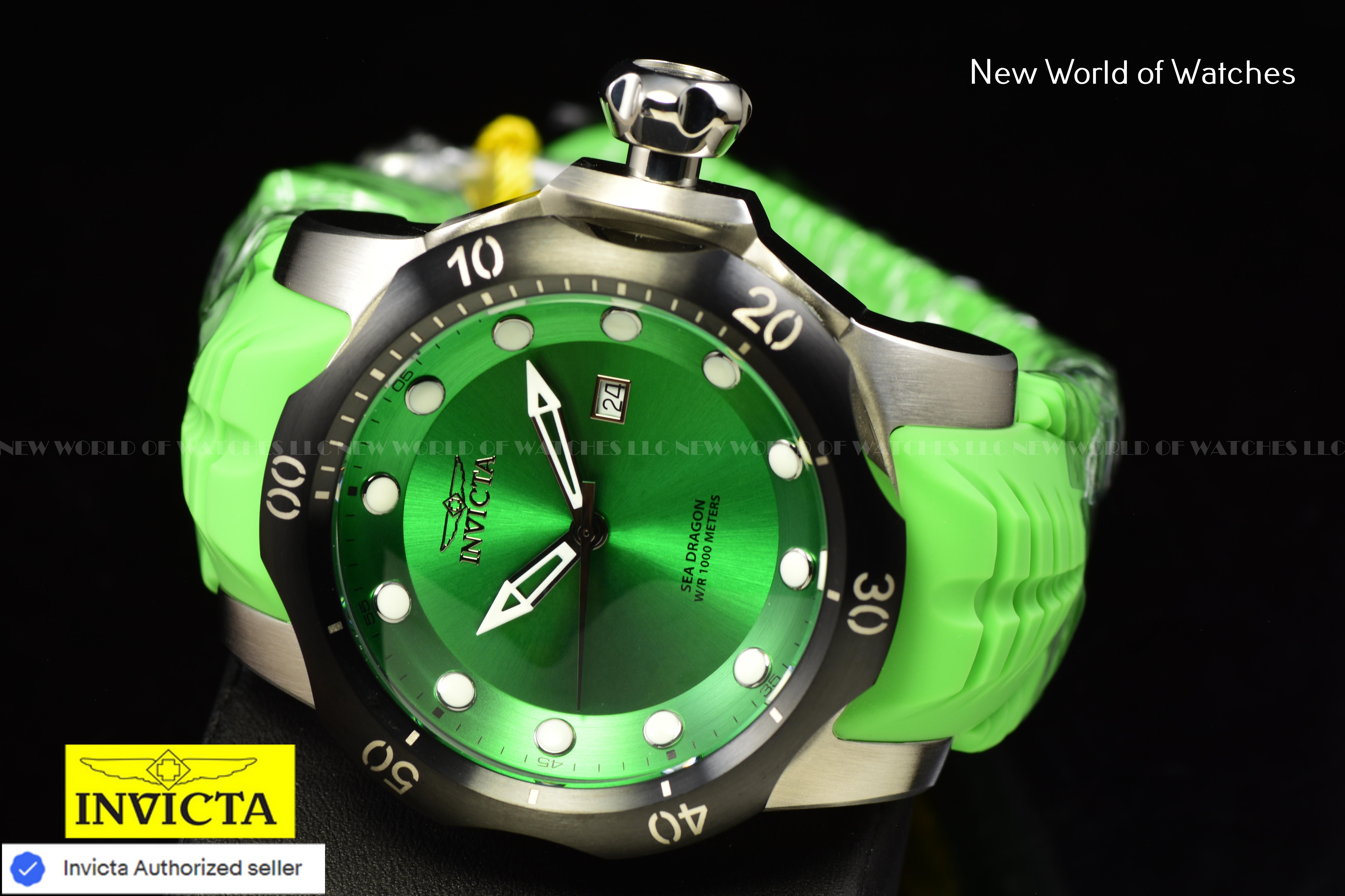 Invicta 45495 Venom Sea Dragon 53.7mm Dial Swiss Quartz Green Men's Watch