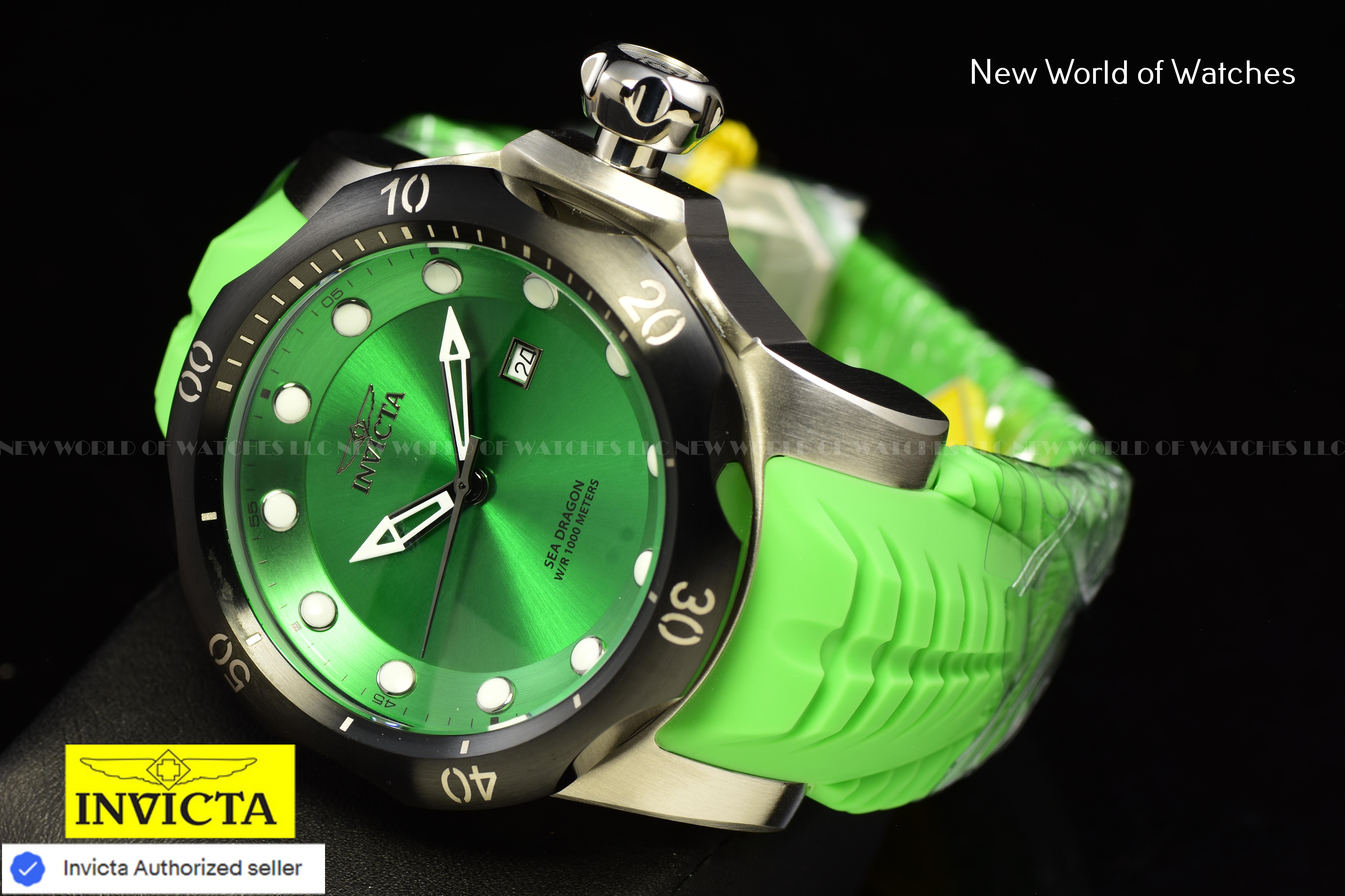Invicta 45495 Venom Sea Dragon 53.7mm Dial Swiss Quartz Green Men's Watch