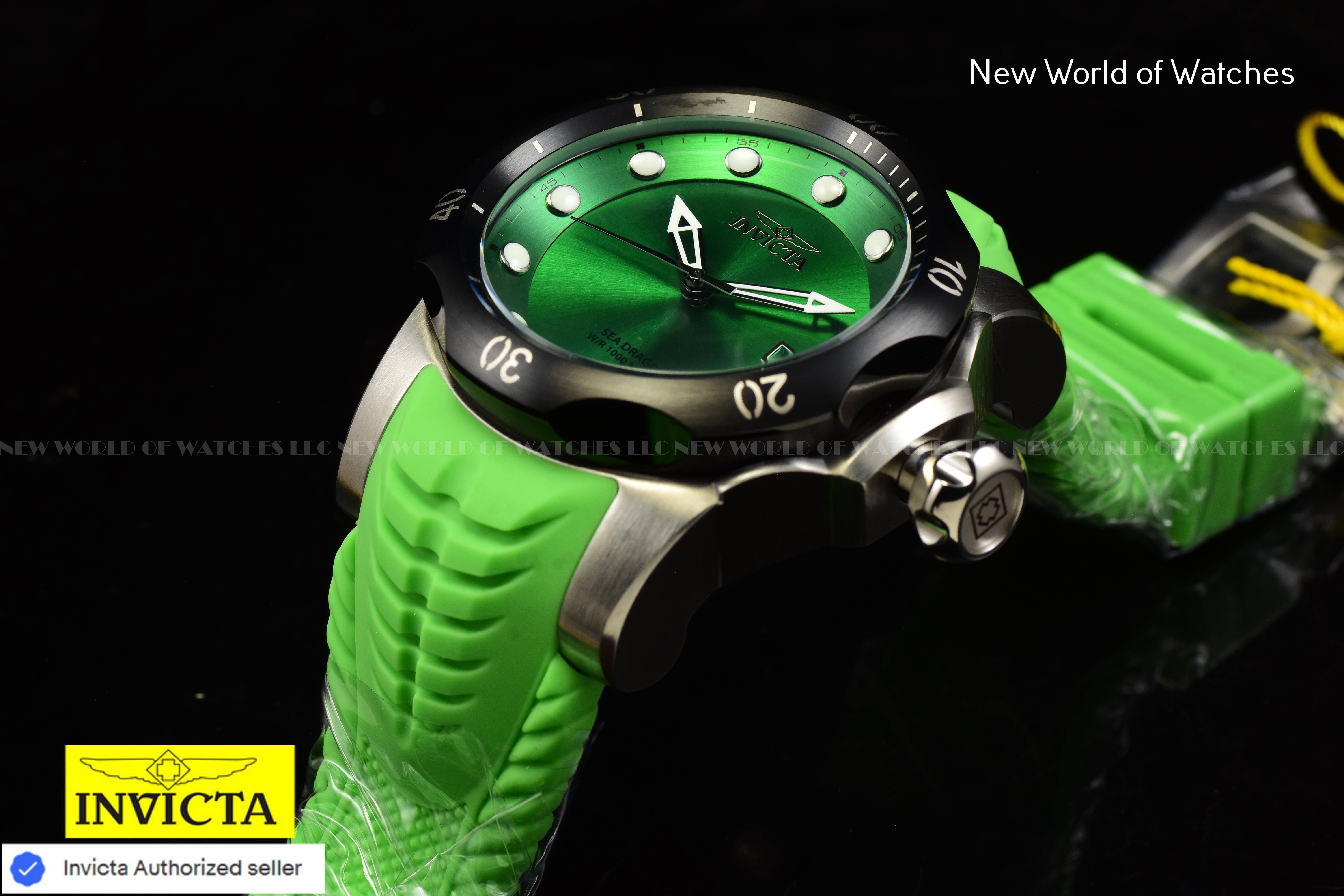 Invicta 45495 Venom Sea Dragon 53.7mm Dial Swiss Quartz Green Men's Watch