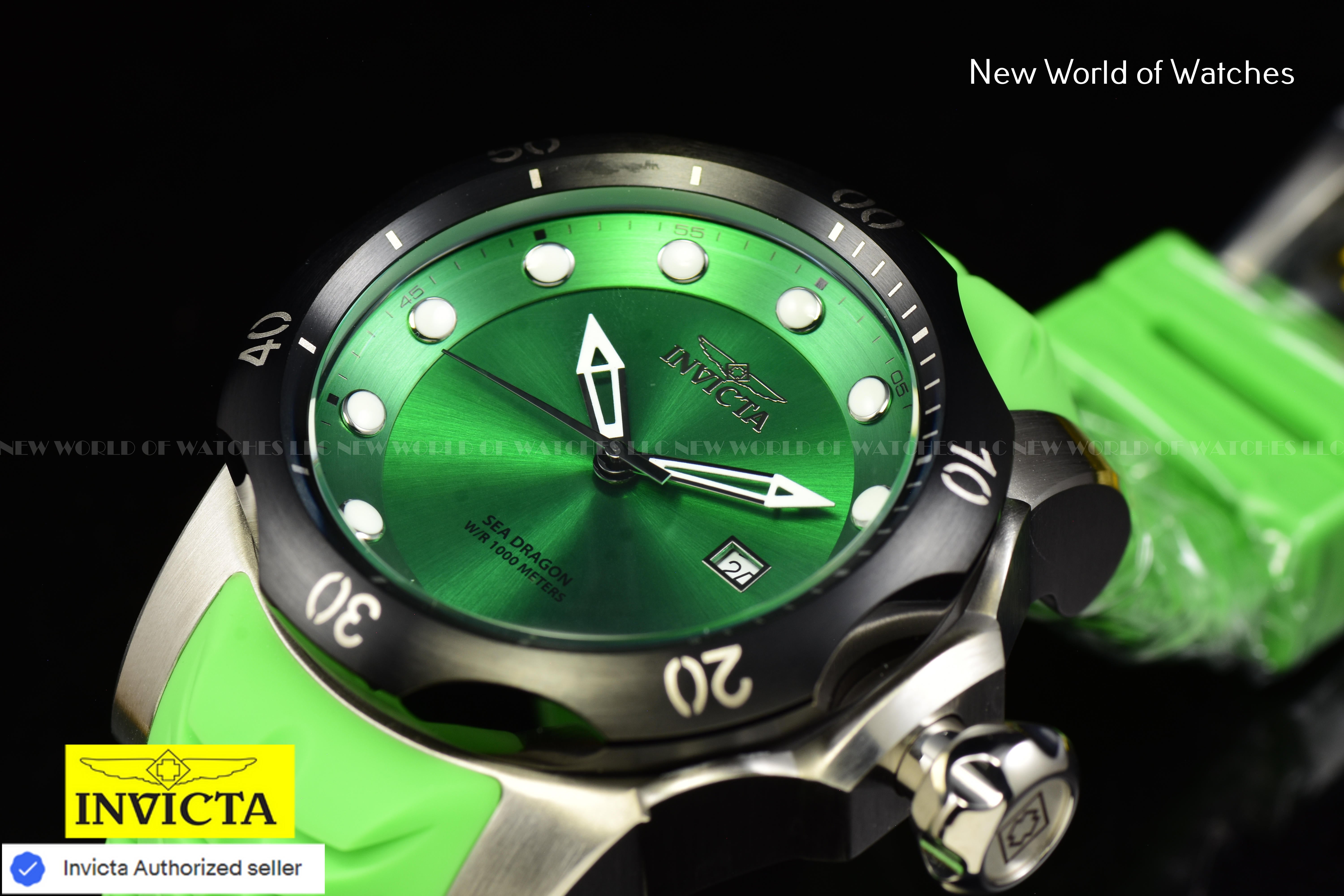 Invicta 45495 Venom Sea Dragon 53.7mm Dial Swiss Quartz Green Men's Watch