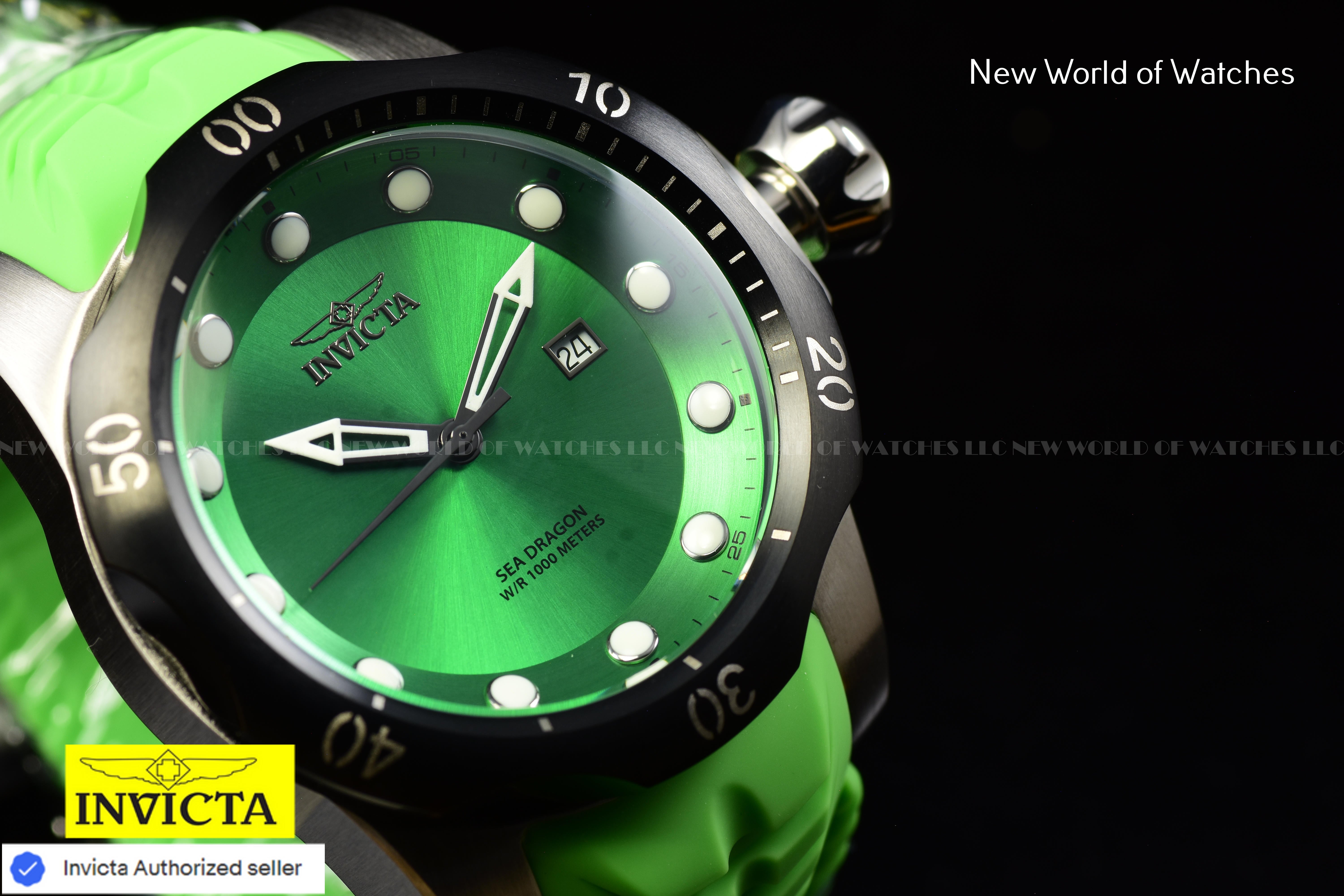 Invicta 45495 Venom Sea Dragon 53.7mm Dial Swiss Quartz Green Men's Watch
