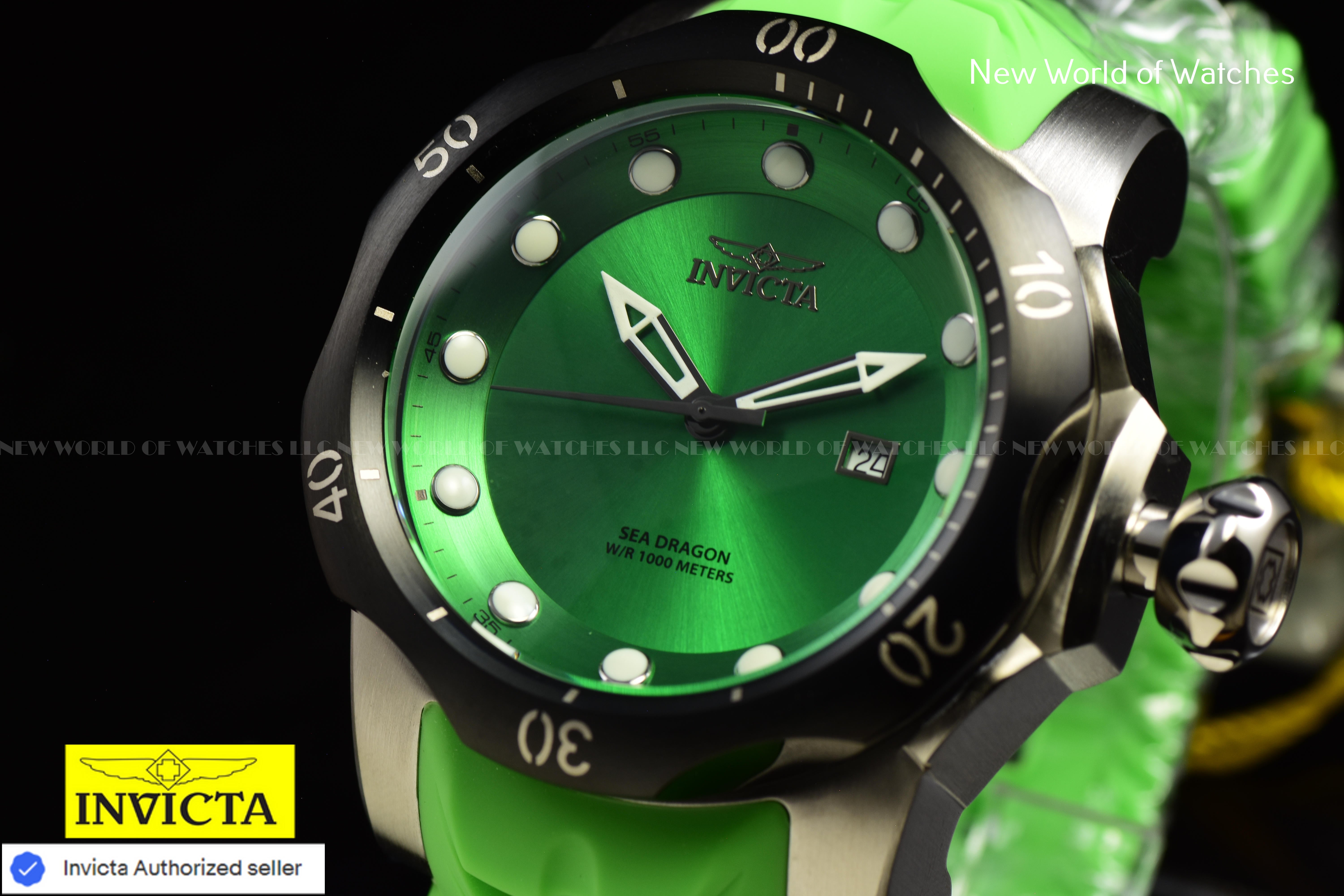 Invicta 45495 Venom Sea Dragon 53.7mm Dial Swiss Quartz Green Men's Watch