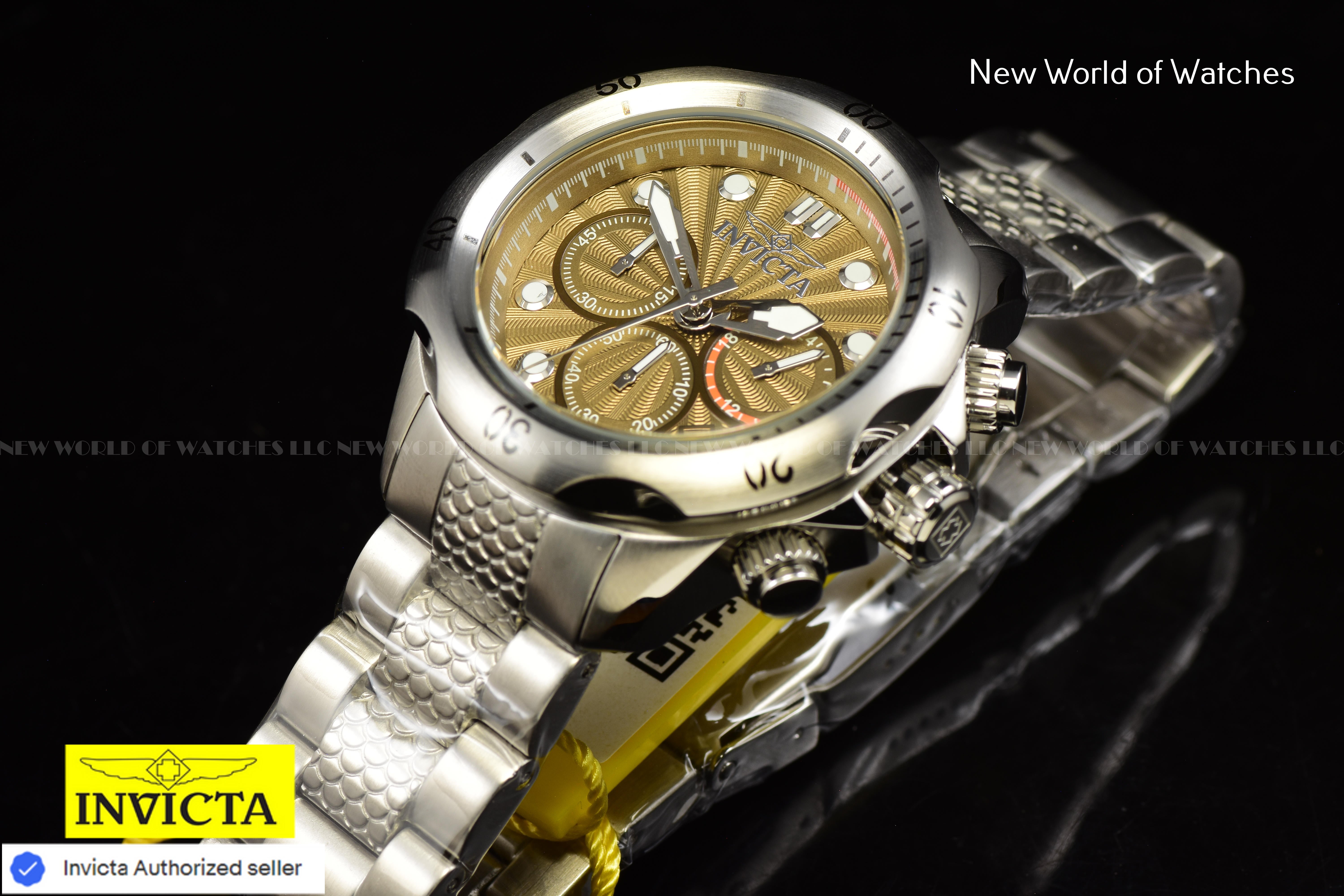 Invicta Racing Chronograph KHAKI DIAL 45 mm Stainless Steel Men's  Watch 47751