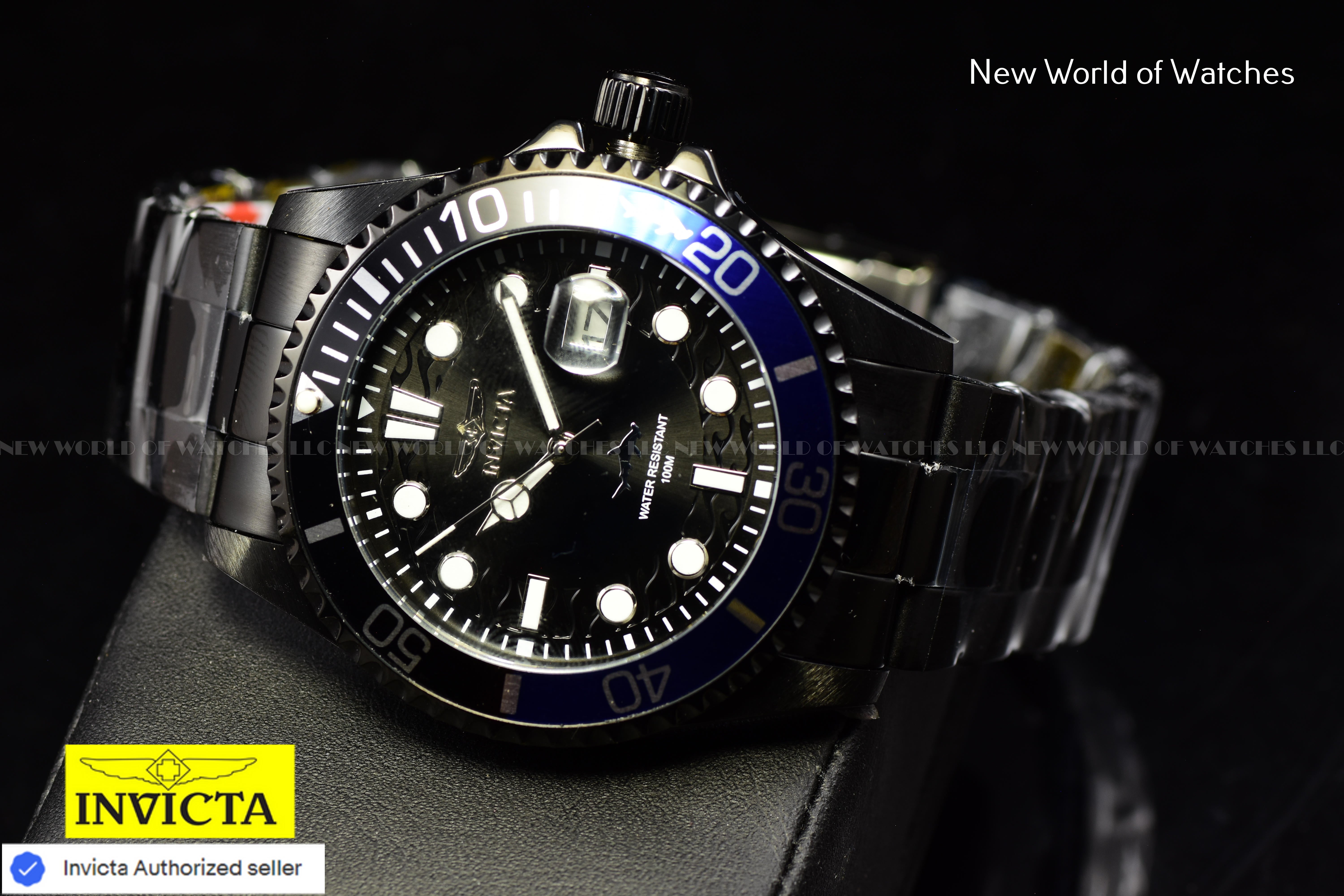 Invicta Mens Pro Divr LATAM Exclusive BLACK DIAL Combat Black Tone Watch