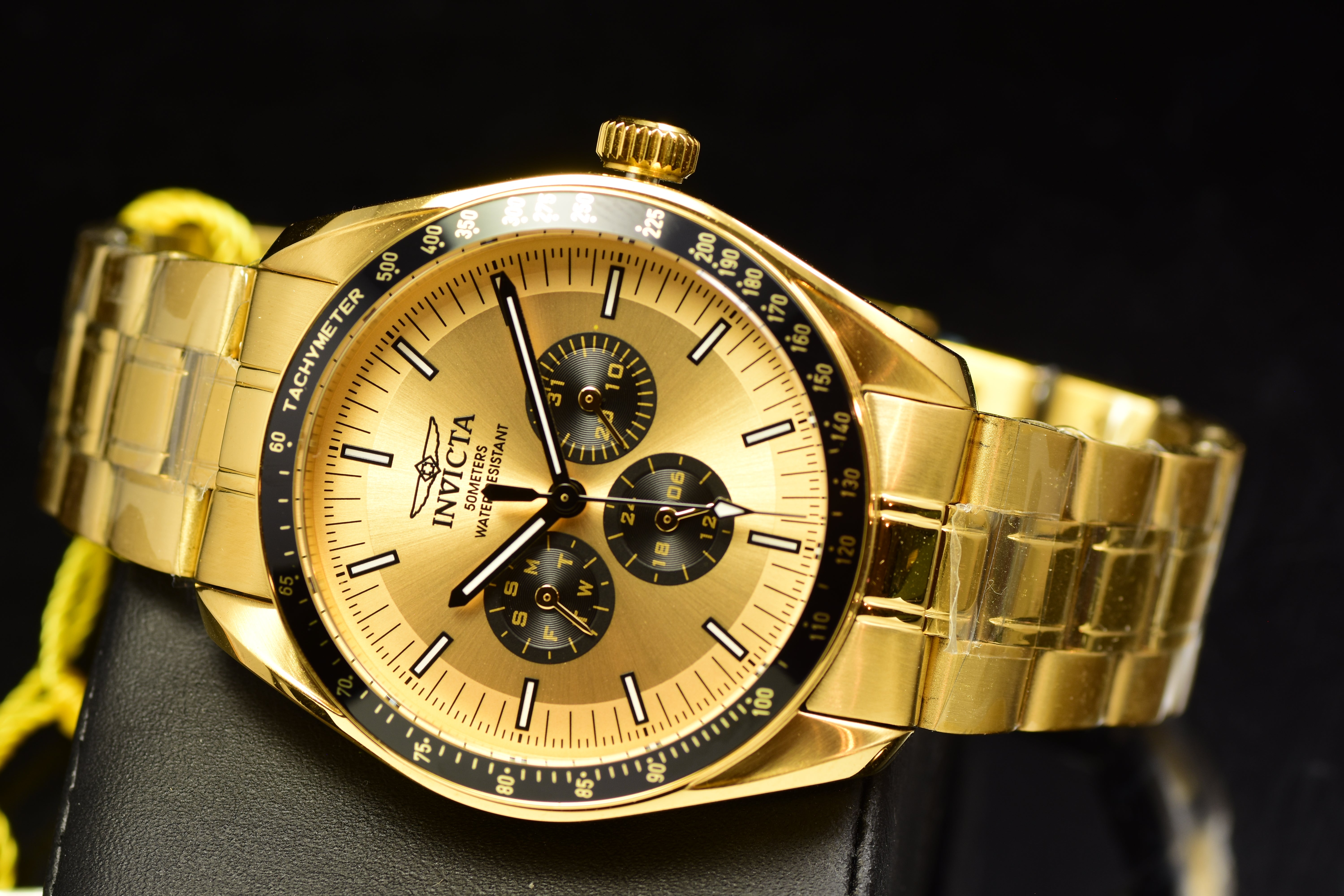 Invicta Men's Speciality Japanese Chronograph Quartz Stainless Steel Gold Watch