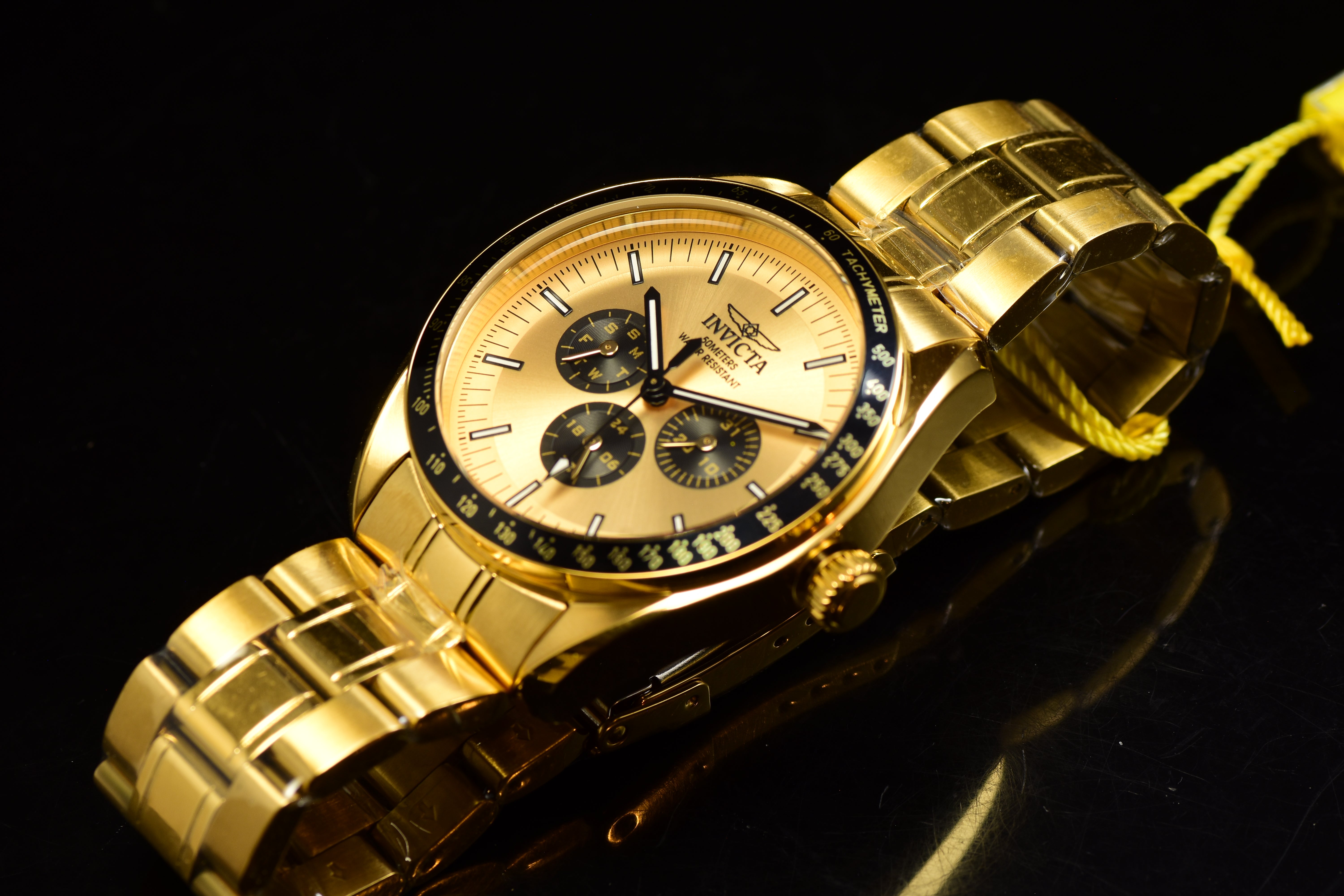 Invicta Men's Speciality Japanese Chronograph Quartz Stainless Steel Gold Watch