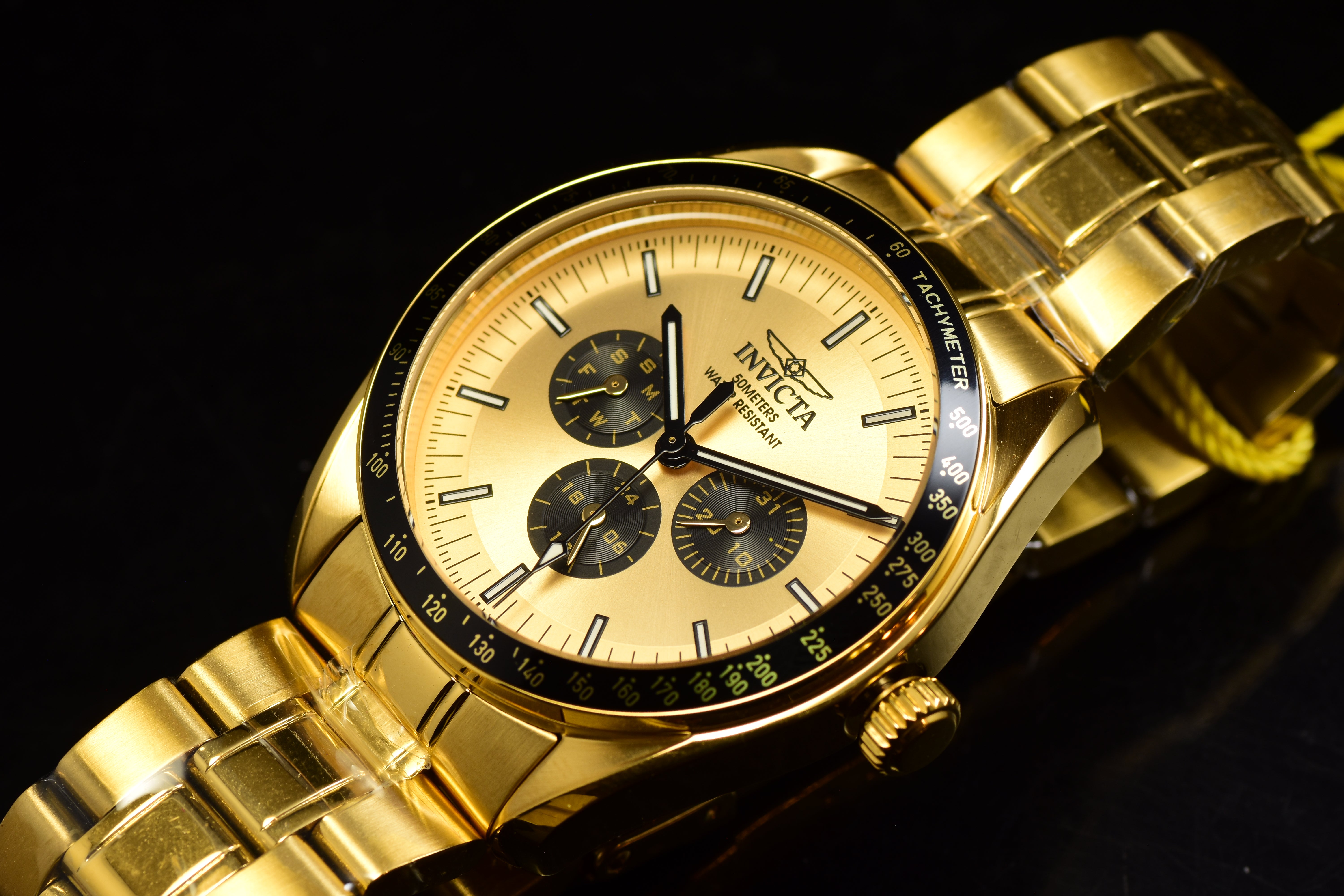 Invicta Men's Speciality Japanese Chronograph Quartz Stainless Steel Gold Watch