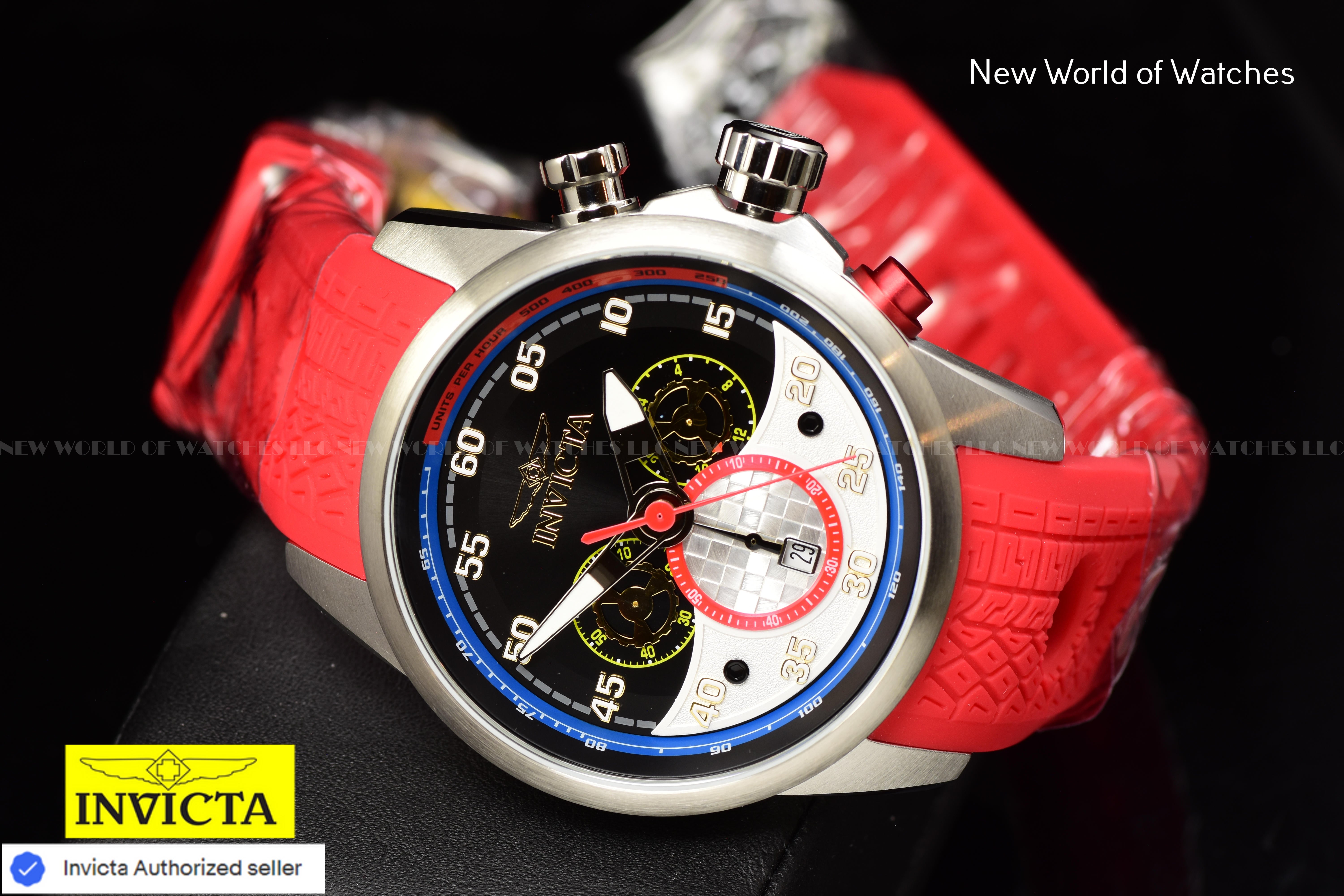 Invicta Men S1 Rally 47mm Black Quartz Japan Silicone Watch