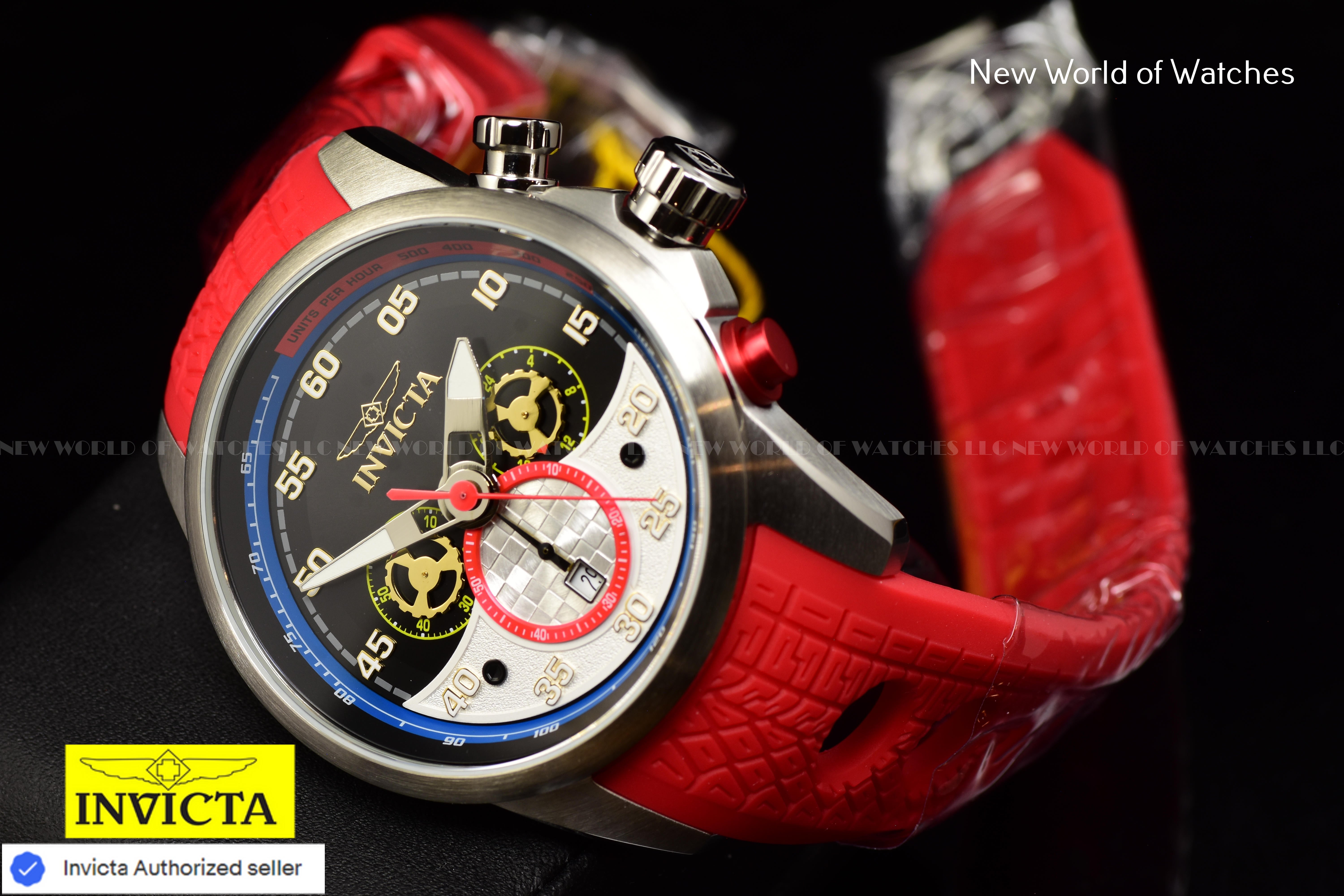 Invicta Men S1 Rally 47mm Black Quartz Japan Silicone Watch