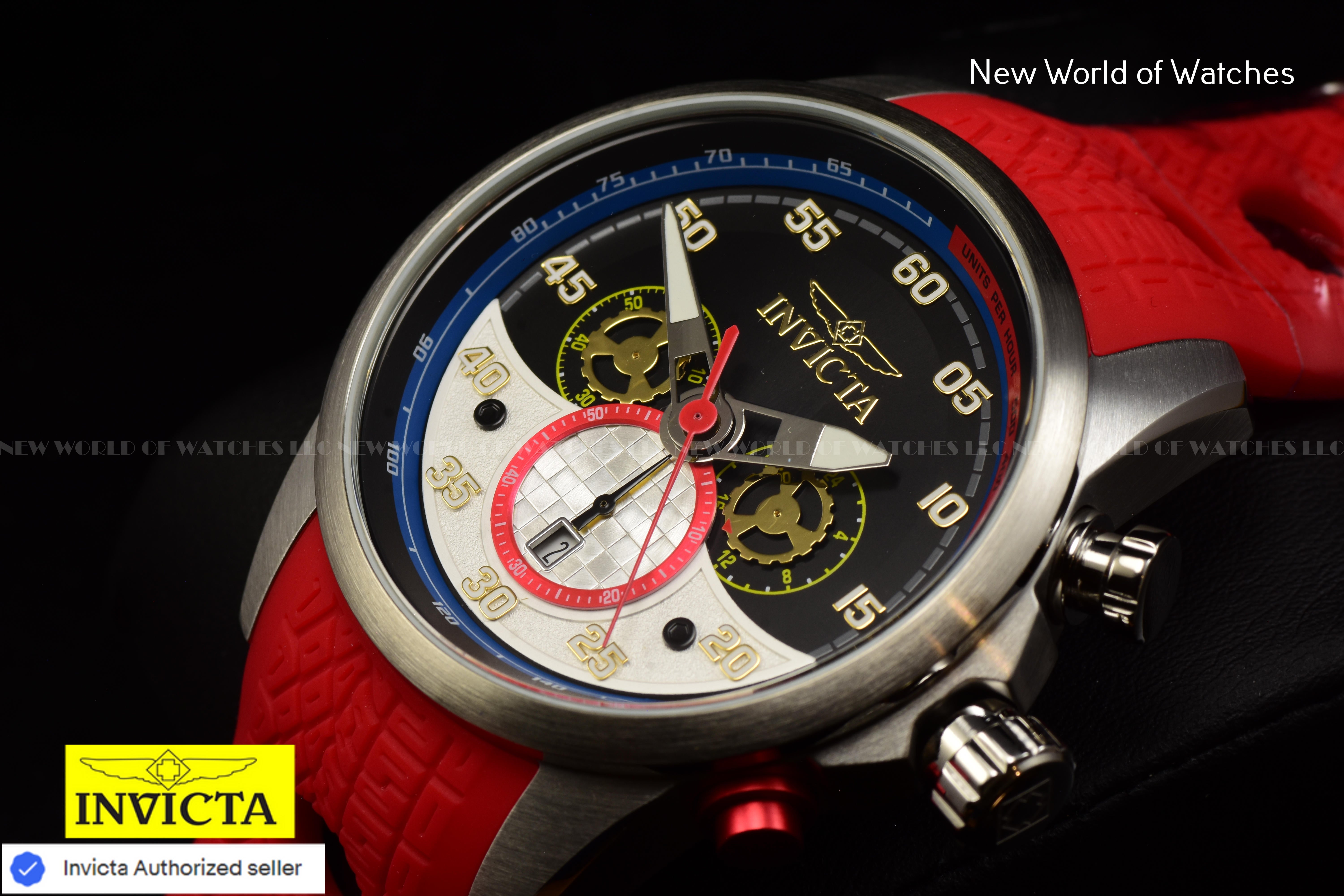 Invicta Men S1 Rally 47mm Black Quartz Japan Silicone Watch