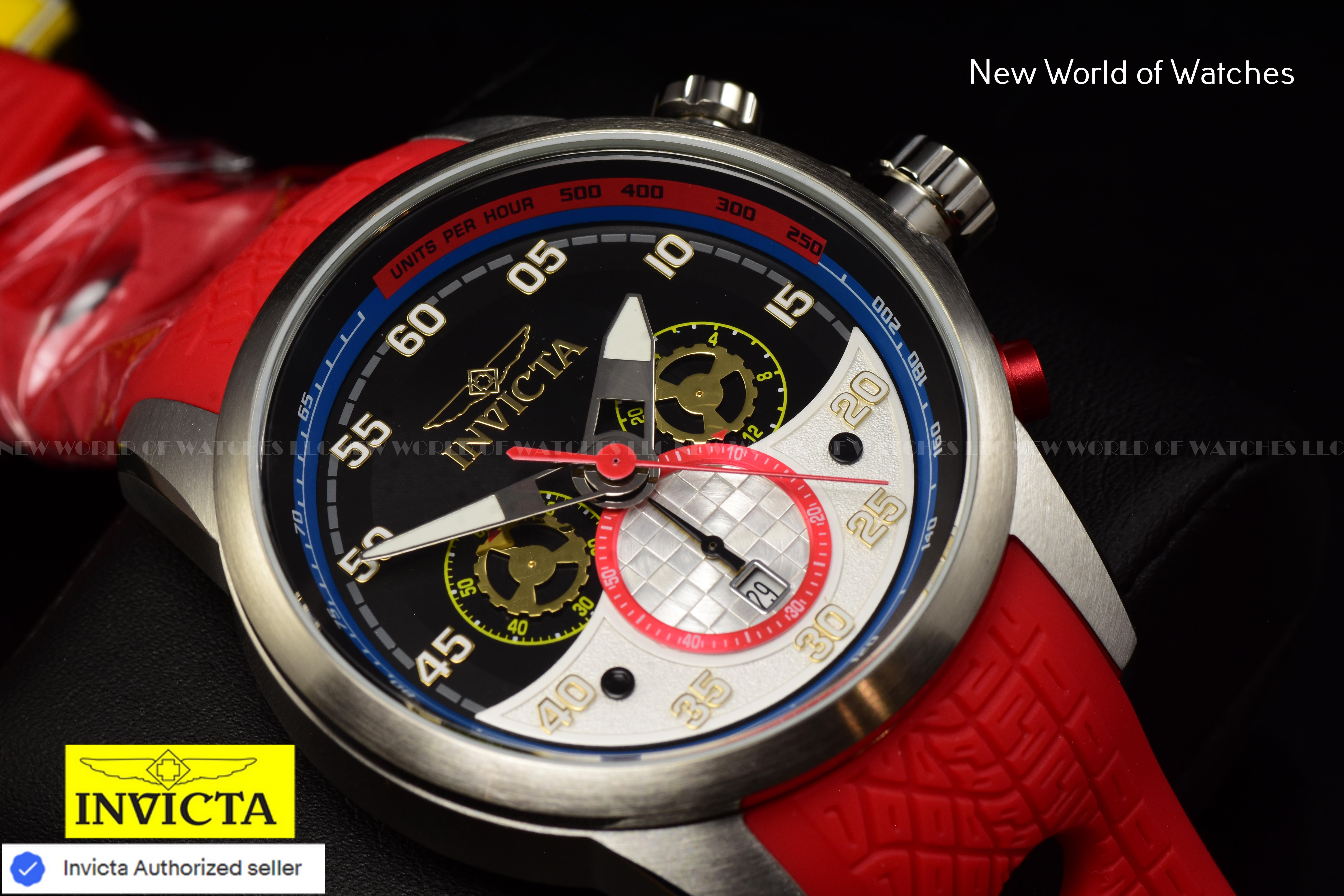 Invicta Men S1 Rally 47mm Black Quartz Japan Silicone Watch