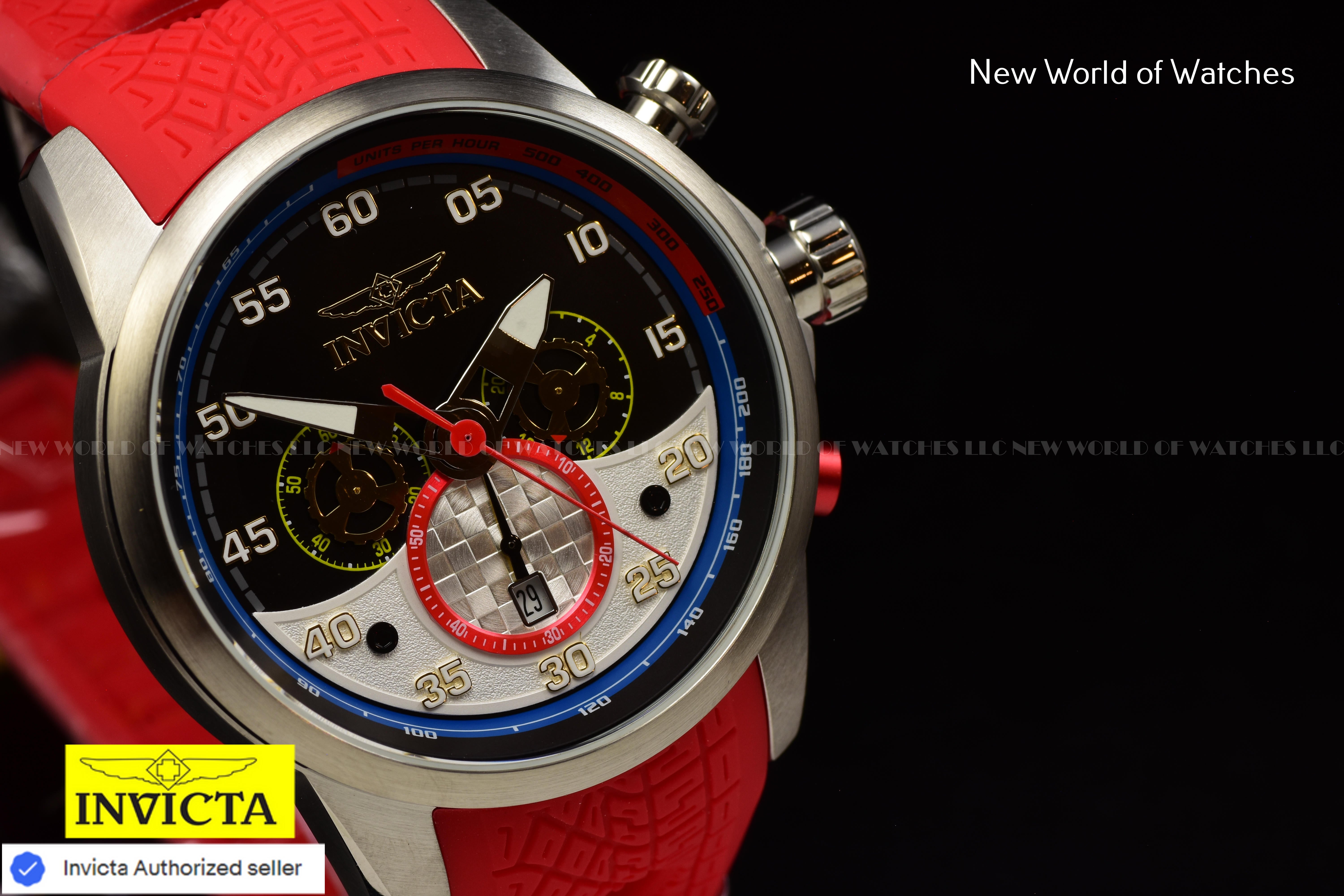 Invicta Men S1 Rally 47mm Black Quartz Japan Silicone Watch
