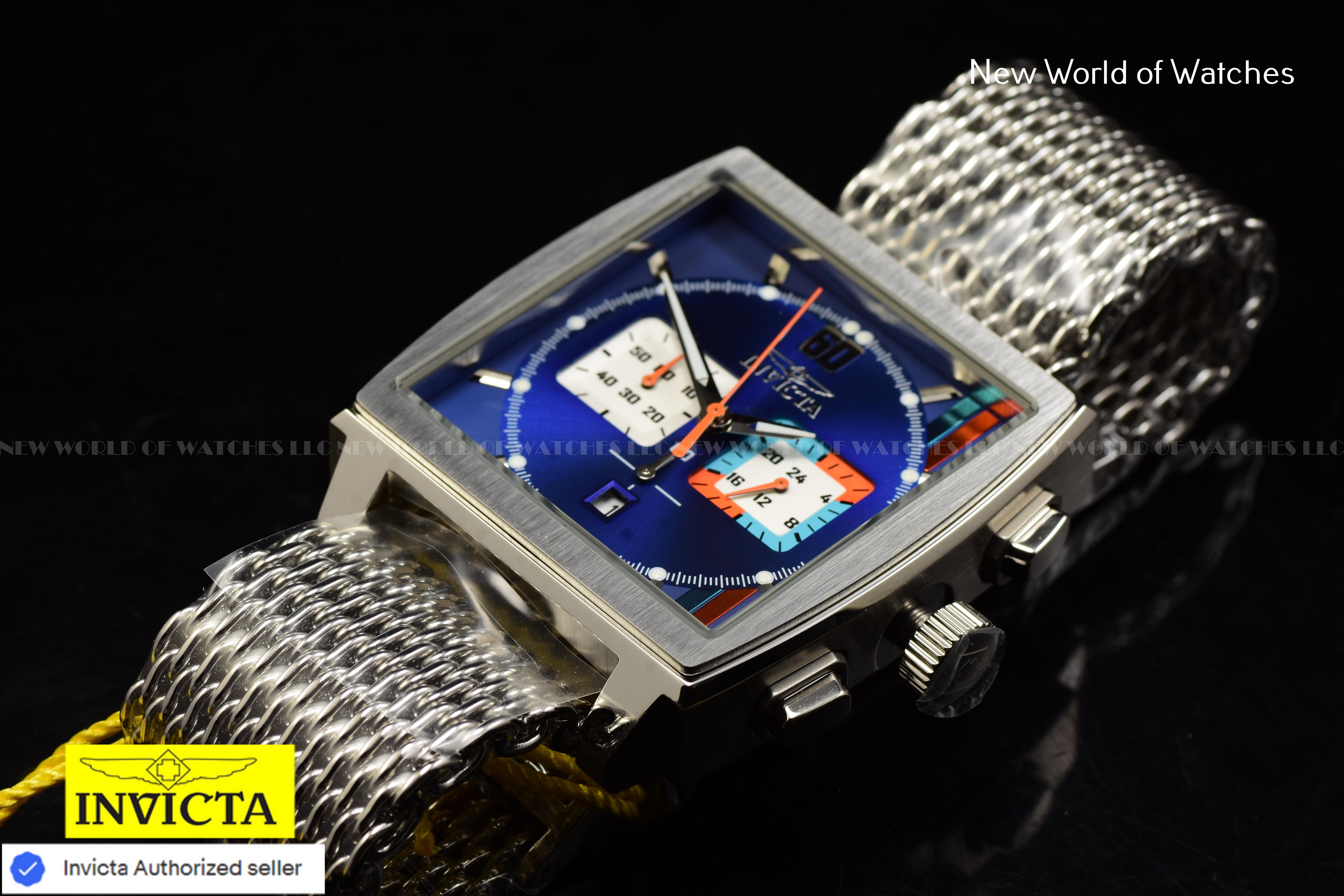 Invicta S1 Rally Chronograph Quartz Blue Dial Mesh Band Men's Watch 47243