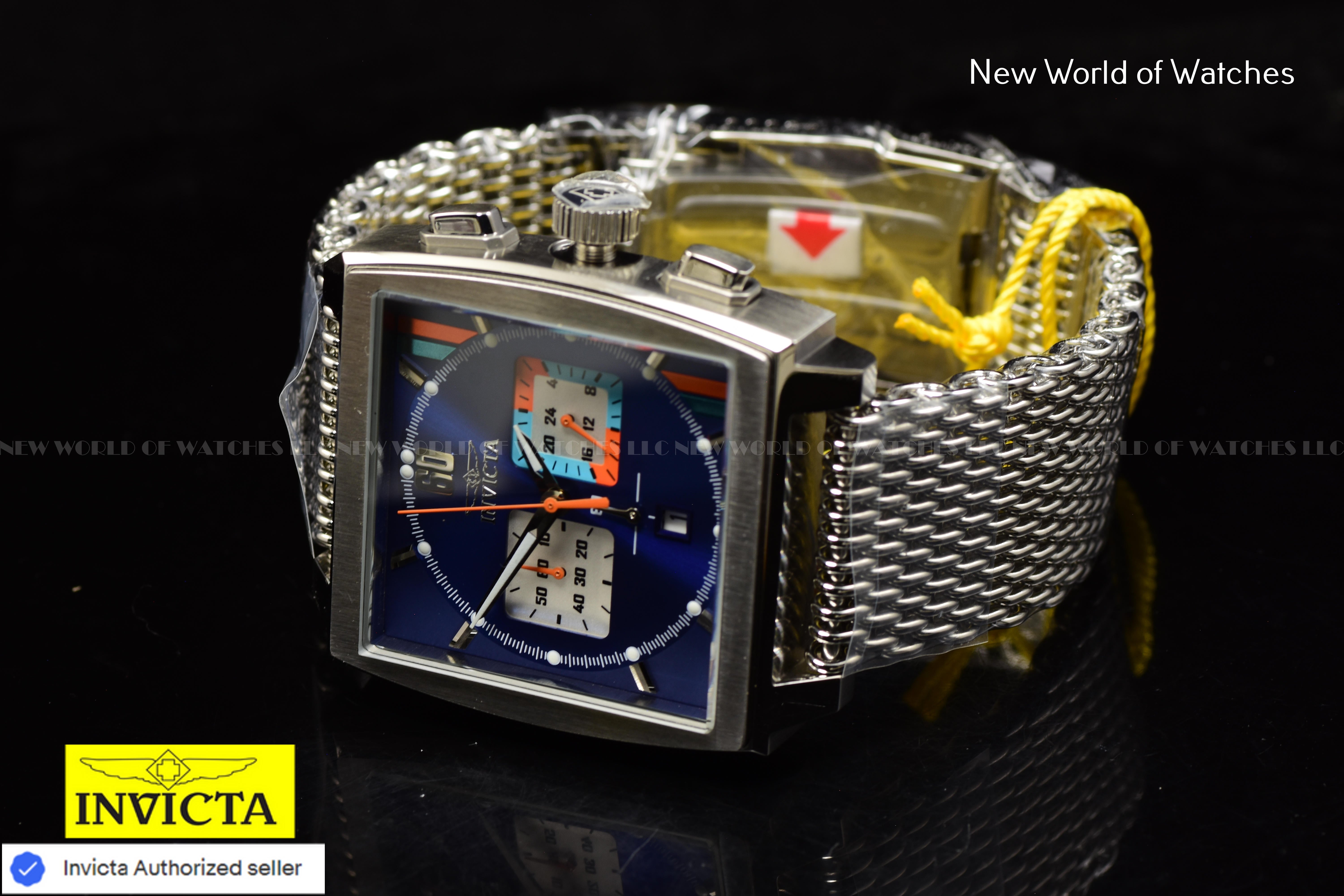 Invicta S1 Rally Chronograph Quartz Blue Dial Mesh Band Men's Watch 47243