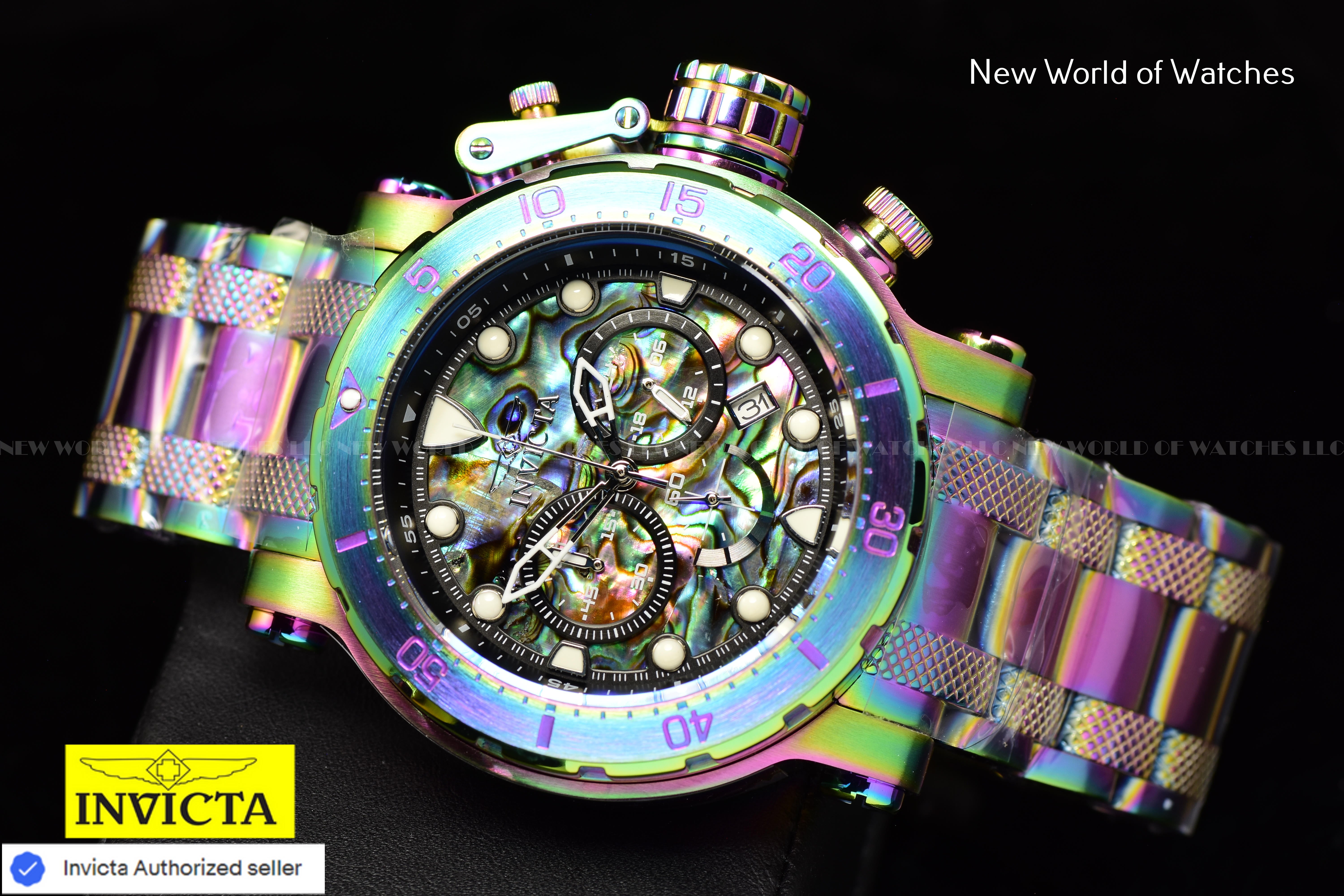 Invicta Men Coalition Forces 52mm Iridescent Quartz Japan Stainless Steel Watch