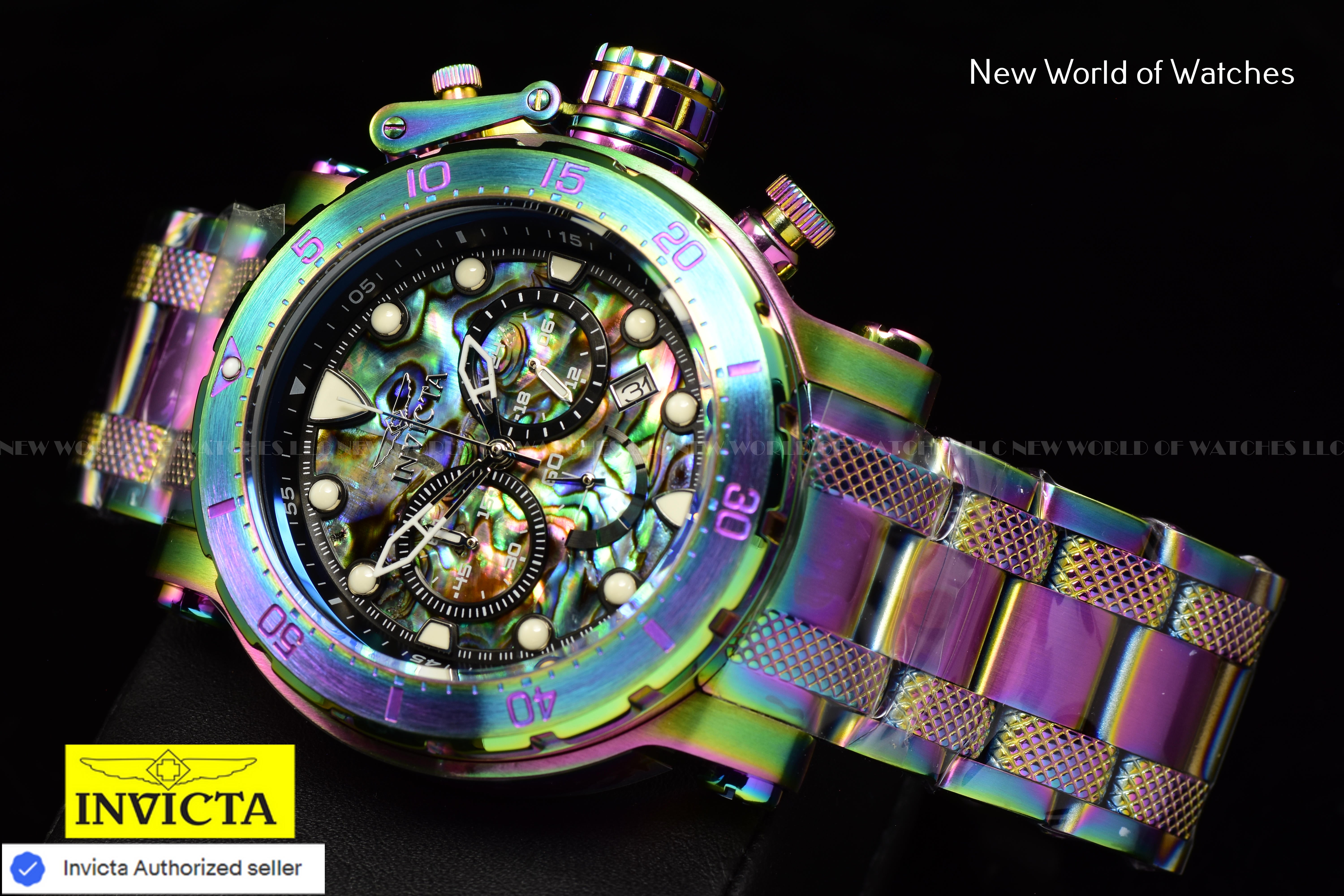 Invicta Men Coalition Forces 52mm Iridescent Quartz Japan Stainless Steel Watch