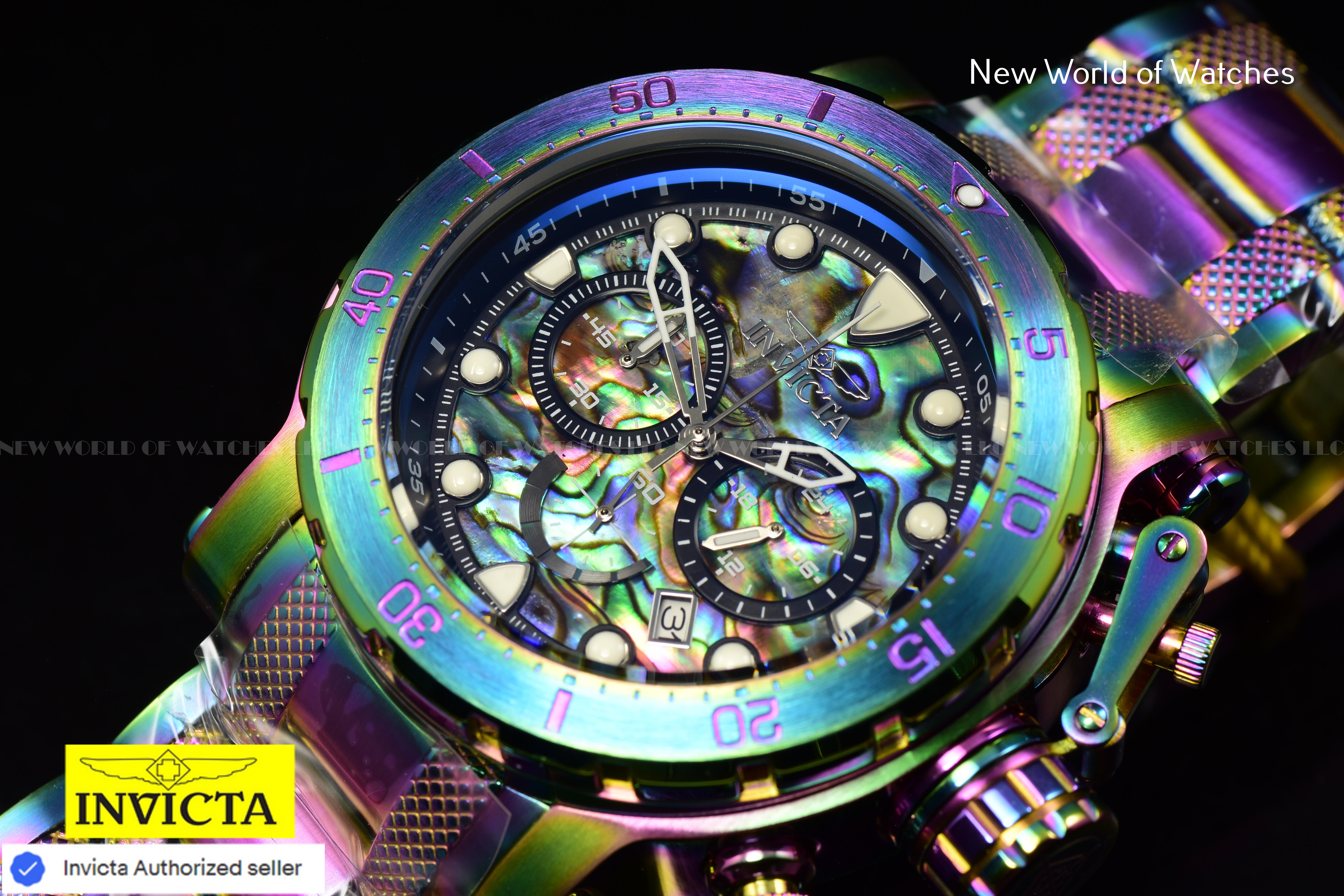 Invicta Men Coalition Forces 52mm Iridescent Quartz Japan Stainless Steel Watch