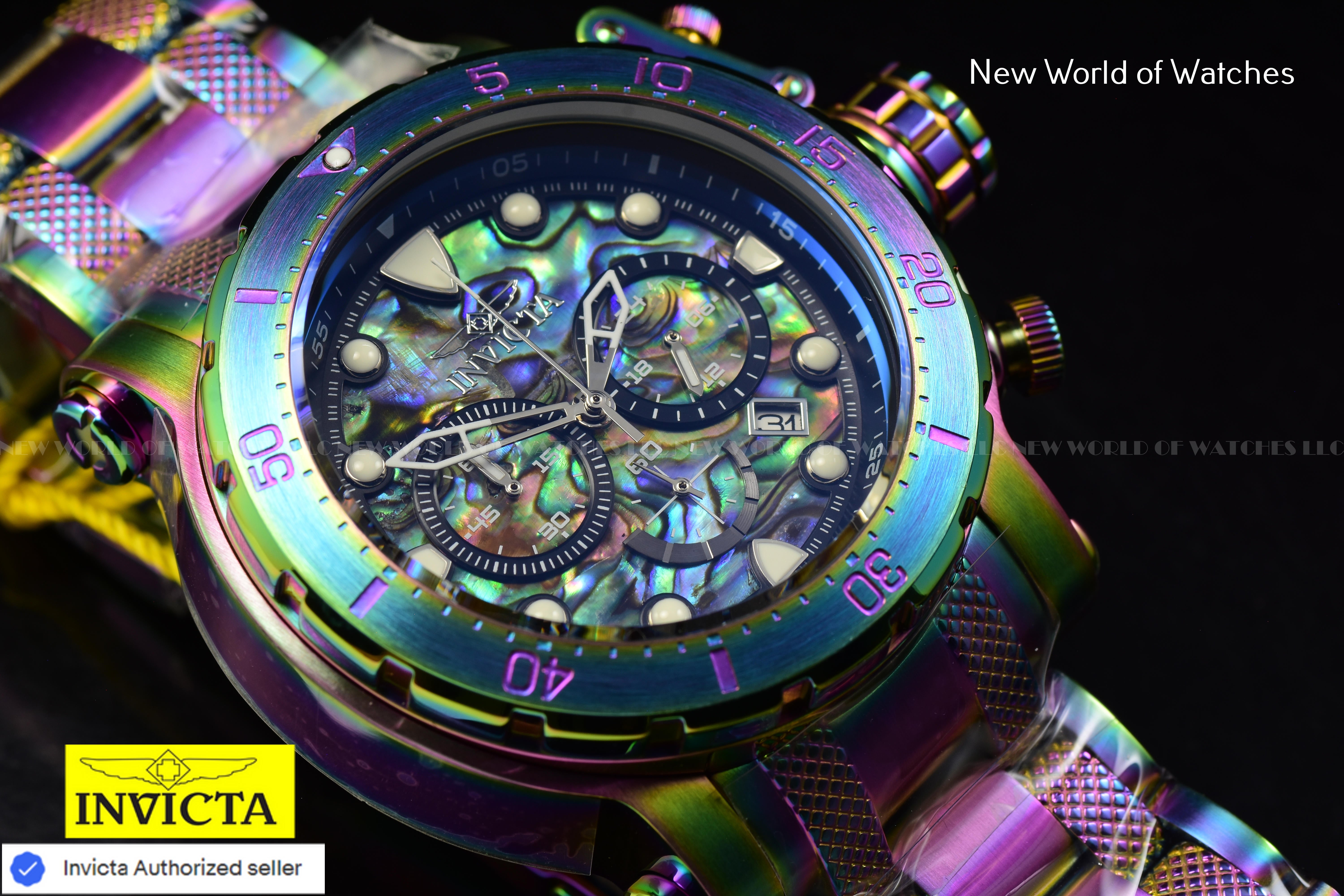 Invicta Men Coalition Forces 52mm Iridescent Quartz Japan Stainless Steel Watch