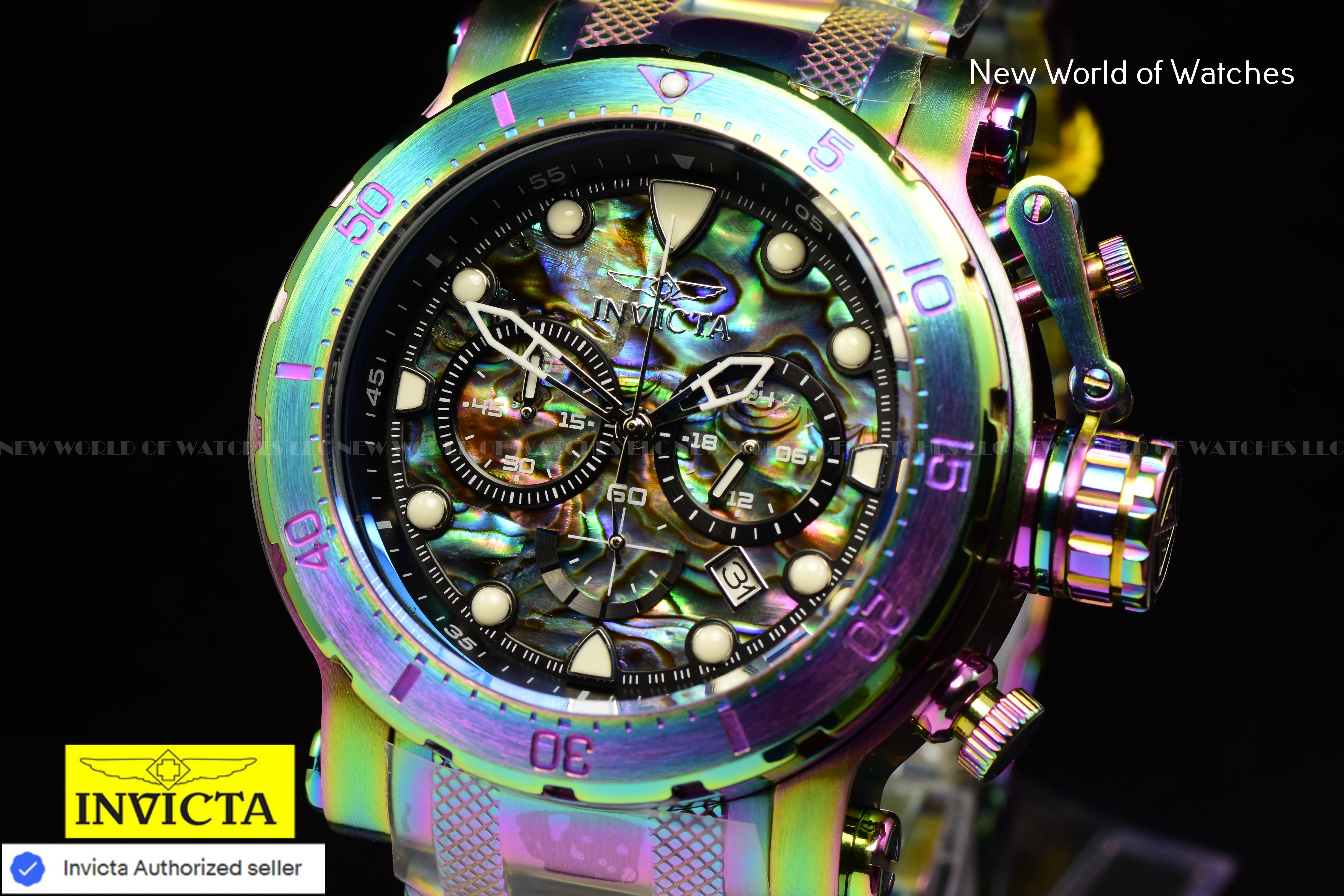 Invicta Men Coalition Forces 52mm Iridescent Quartz Japan Stainless Steel Watch
