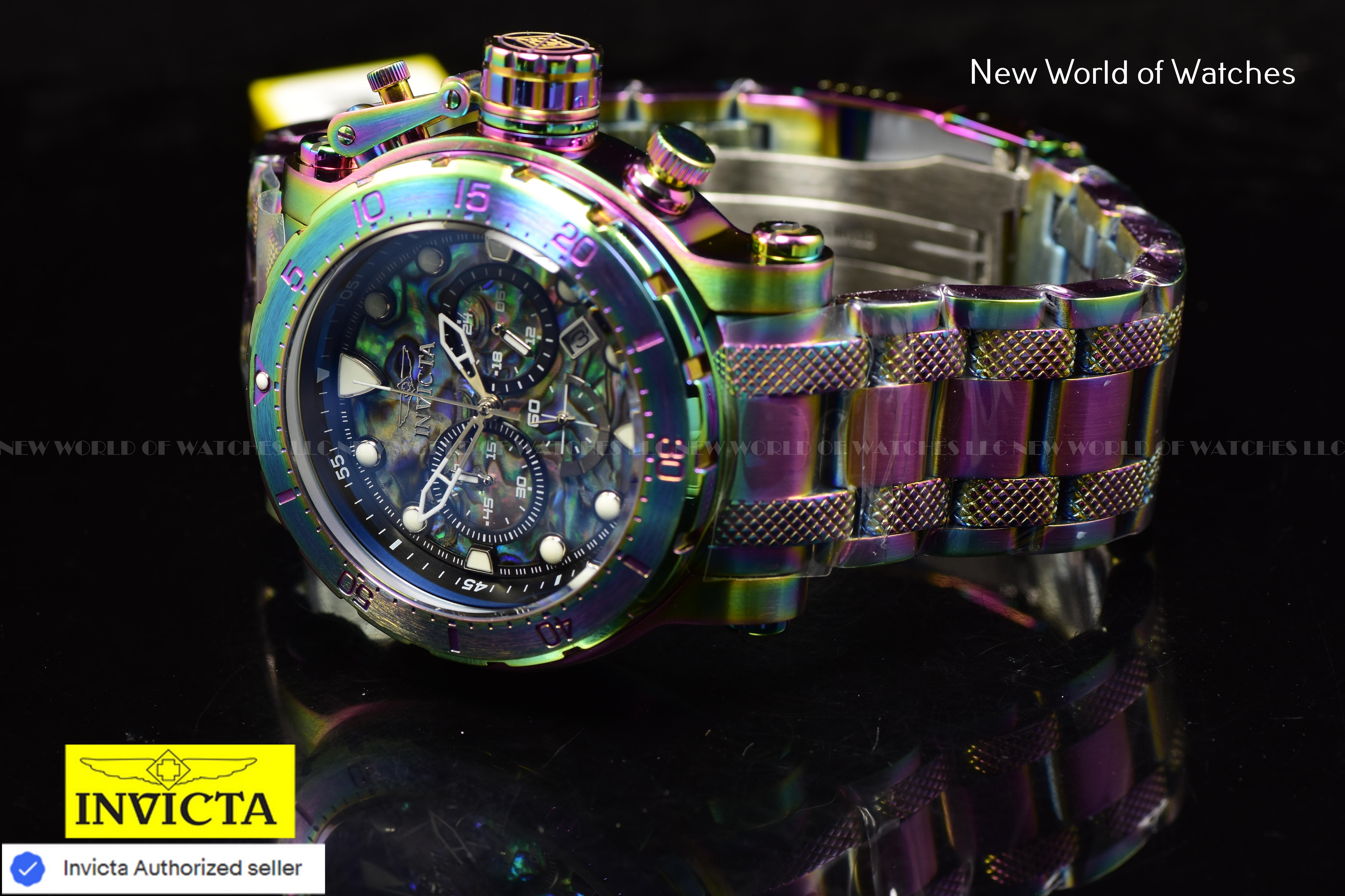 Invicta Men Coalition Forces 52mm Iridescent Quartz Japan Stainless Steel Watch