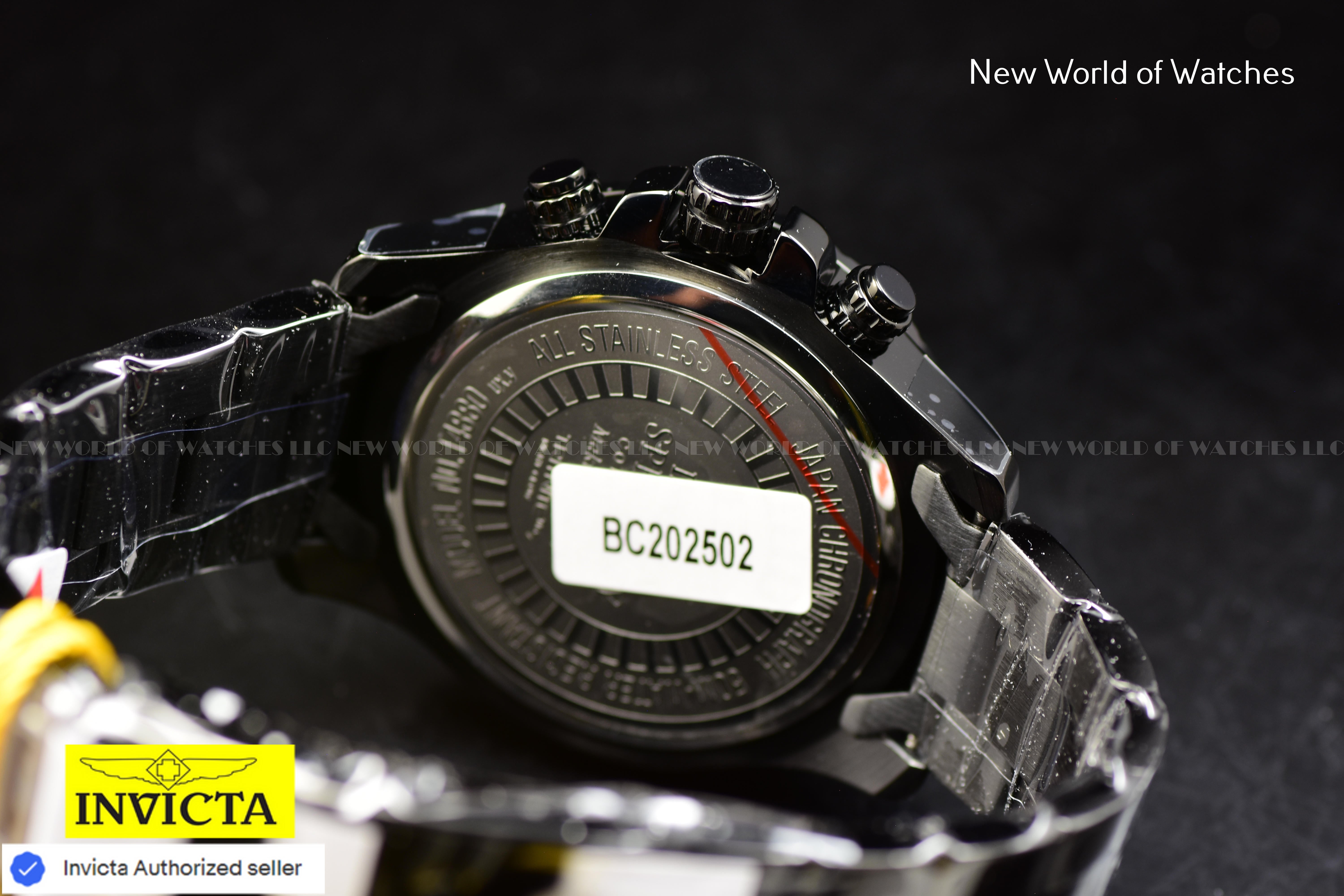 NEW Invicta Men's 45mm Specialty PILOT Chronograph COMBAT TRIPLE BLACK SS Watch